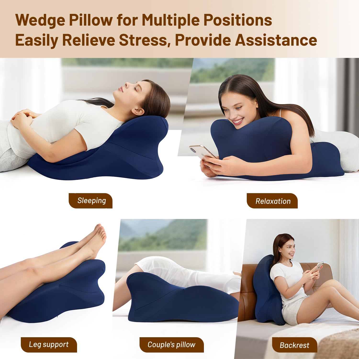 Blue Couples Intimate Position Support Pillow - Vixen | Nova Network
