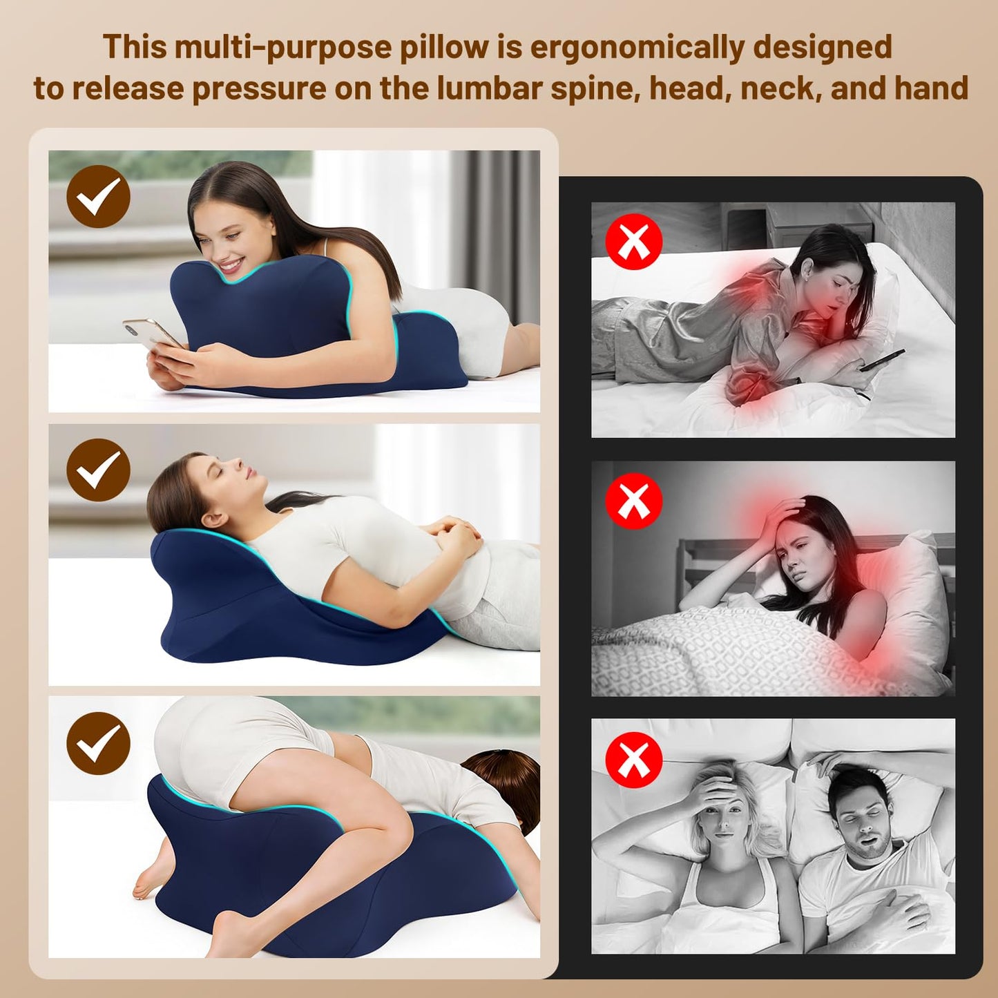 Blue Couples Intimate Position Support Pillow - Vixen | Nova Network