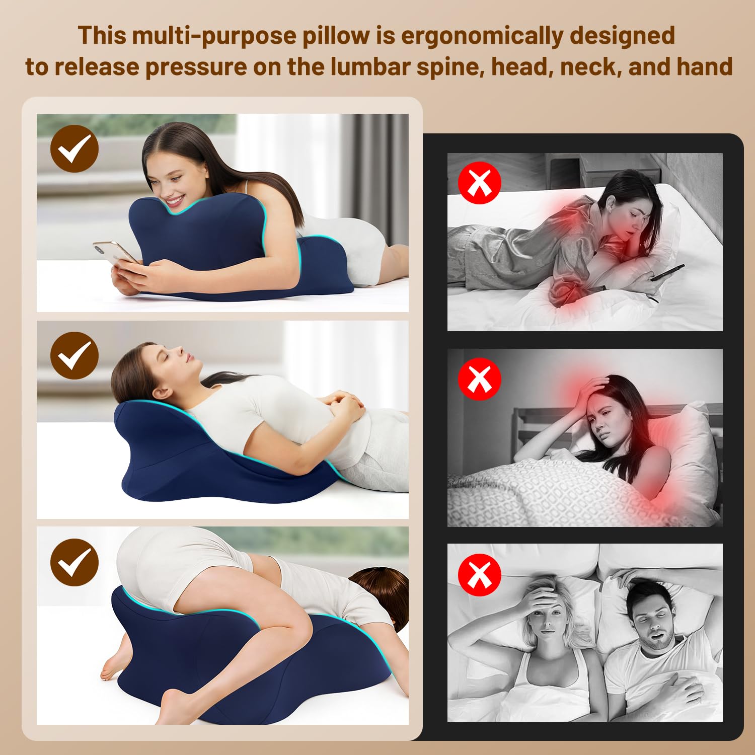 Blue Couples Intimate Position Support Pillow - Vixen | Nova Network