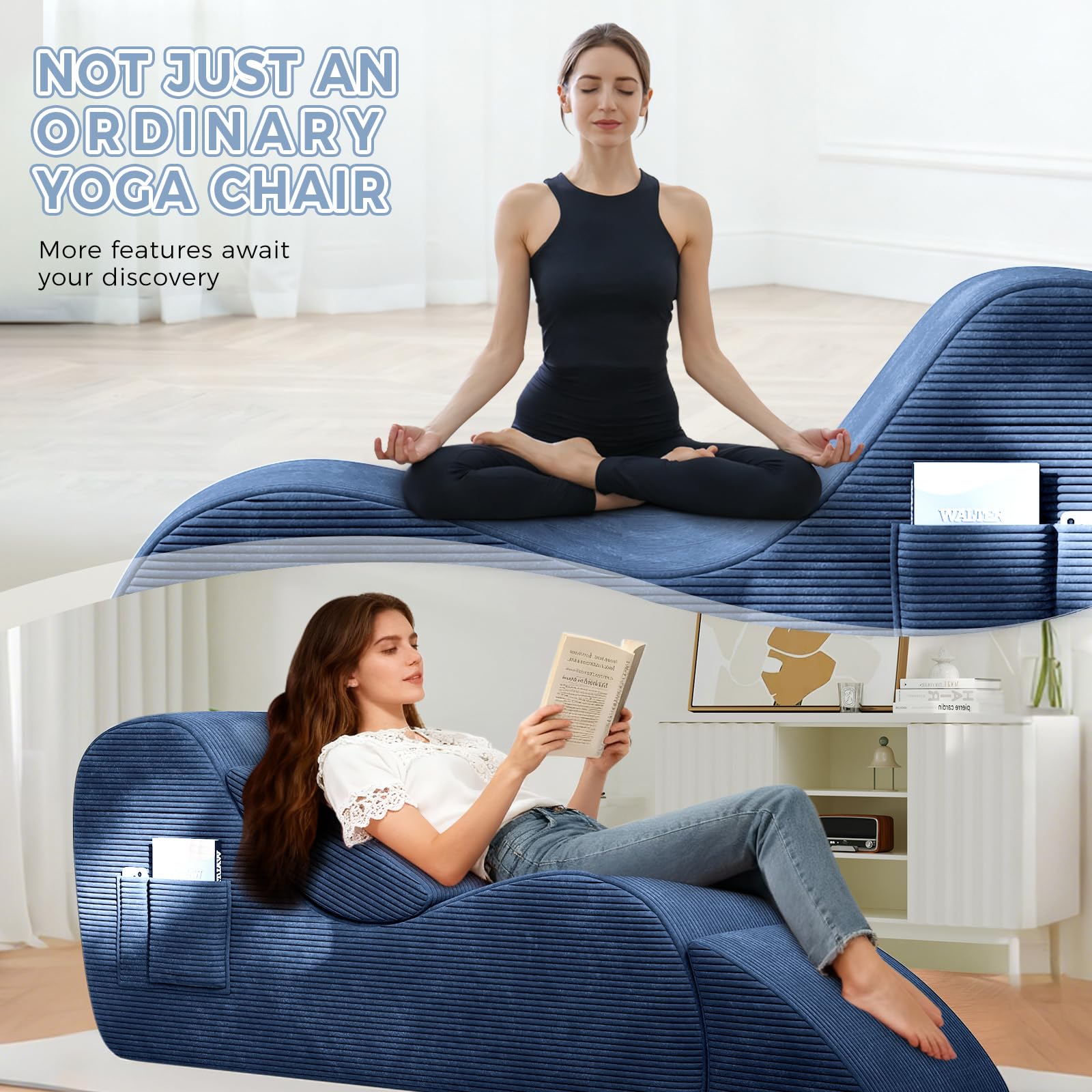 Blue Ergonomic Intimate Support Sex Chaise - Vixen | Nova Network