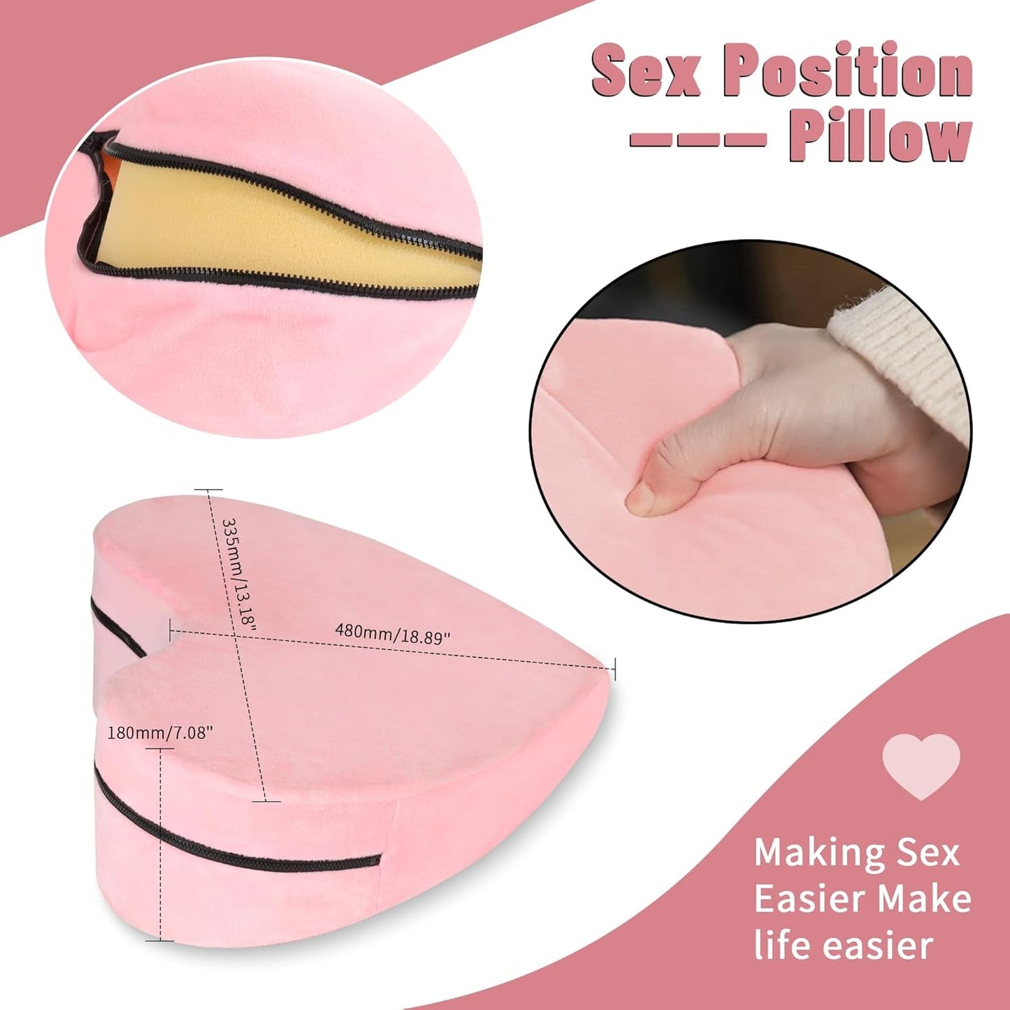 BlushAmour Heart - Shaped Sex Position Pillow - Vixen | Nova Network