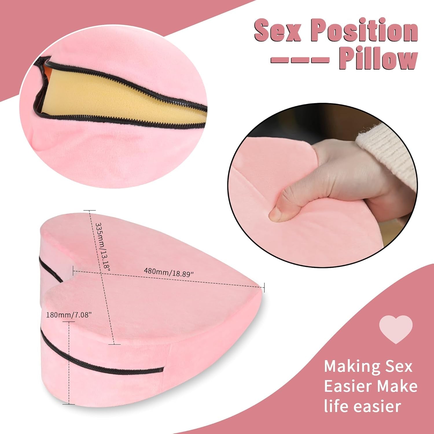 BlushAmour Heart - Shaped Sex Position Pillow - Vixen | Nova Network