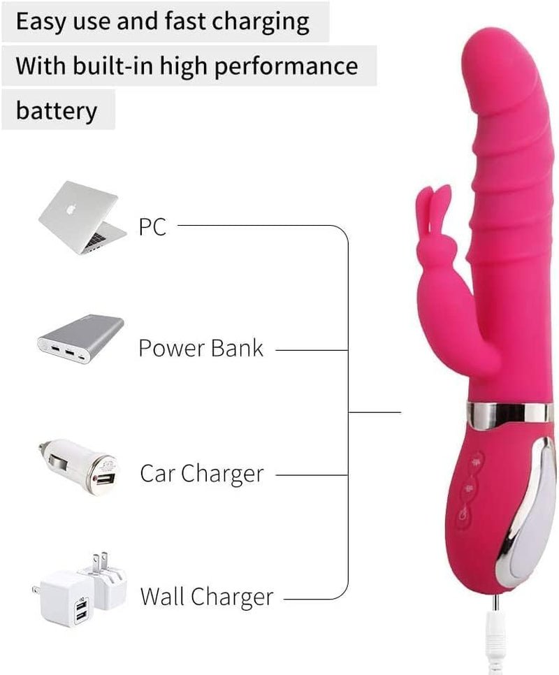 BlushHeat Rabbit Wand Vibrator - Vixen | Nova Network