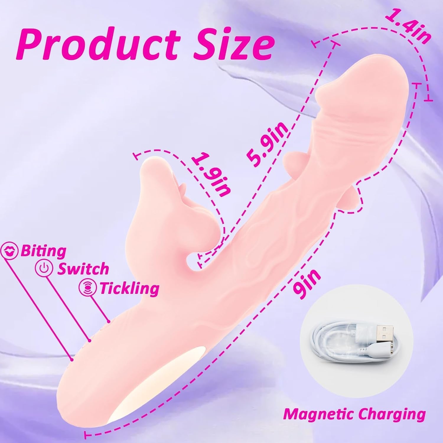 BlushLush Tap, Lick & Thrust Rabbit Vibrator - Vixen | Nova Network
