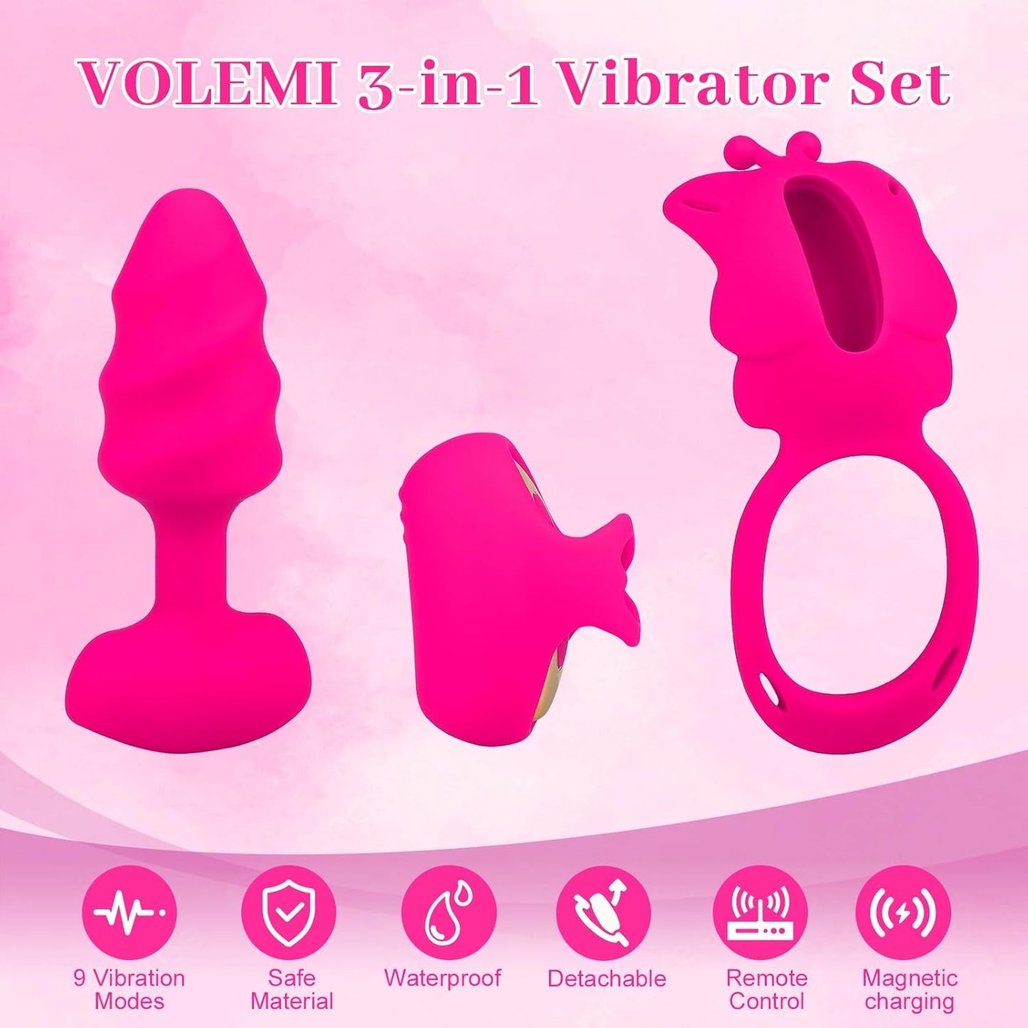 BlushPlay 3 - in - 1 Couples Vibrator Kit - Vixen | Nova Network