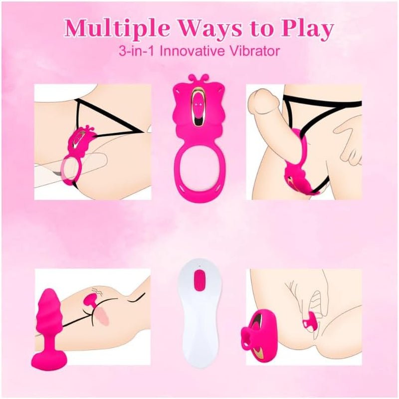BlushPlay 3 - in - 1 Couples Vibrator Kit - Vixen | Nova Network
