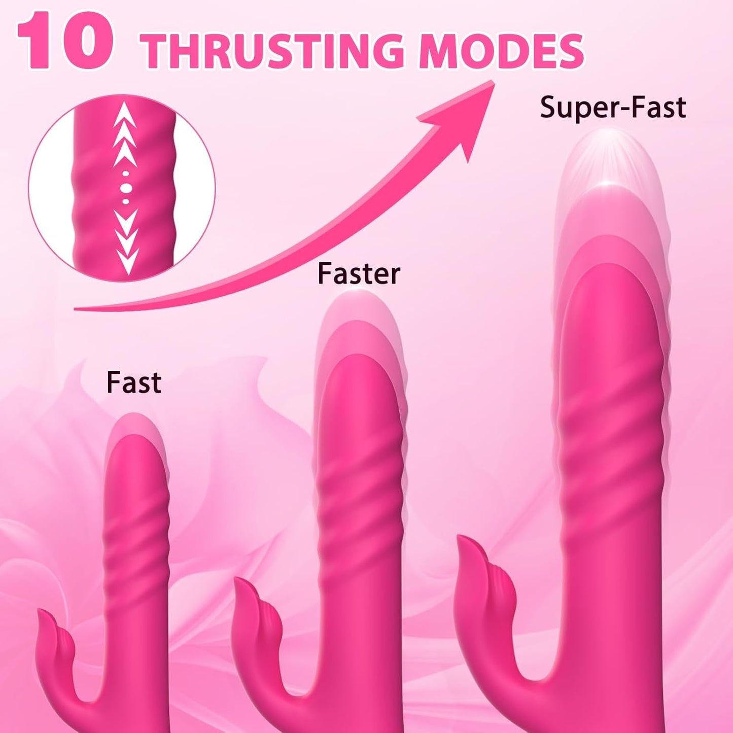 BlushPulse Pink Thrusting Rabbit Vibrator - Vixen | Nova Network