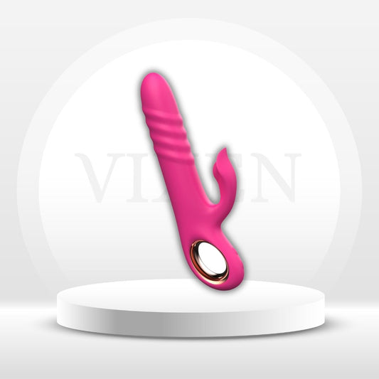 BlushPulse Pink Thrusting Rabbit Vibrator - Vixen | Nova Network