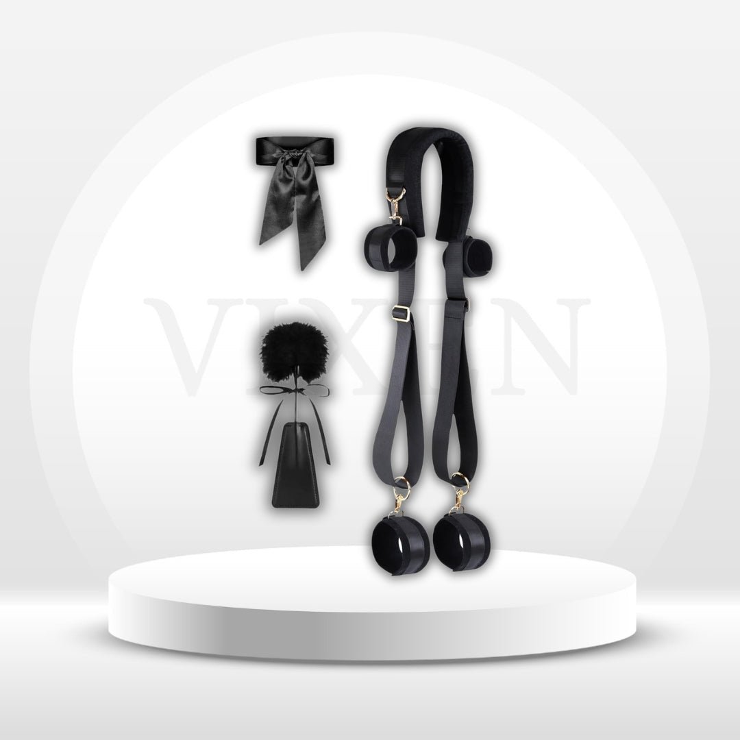 BodyBind BDSM Bondage Kit – Neck-to-Thigh Sling & Cuffs - Vixen Adult Playroom