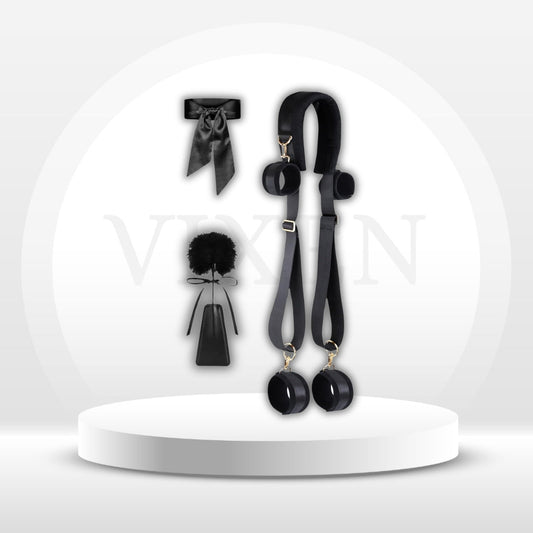 BodyBind BDSM Bondage Kit – Neck-to-Thigh Sling & Cuffs - Vixen Adult Playroom