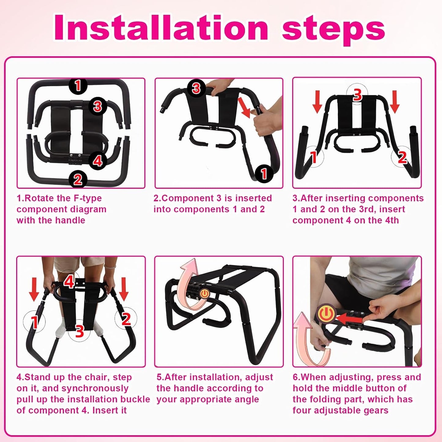 BounceRide Elastic Sex Stool | Bouncing Chair for Couples - Vixen Adult Playroom