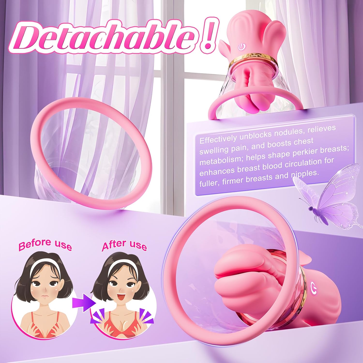 BoundBloom Nipple Suction Clamp Vibrator - Vixen | Nova Network