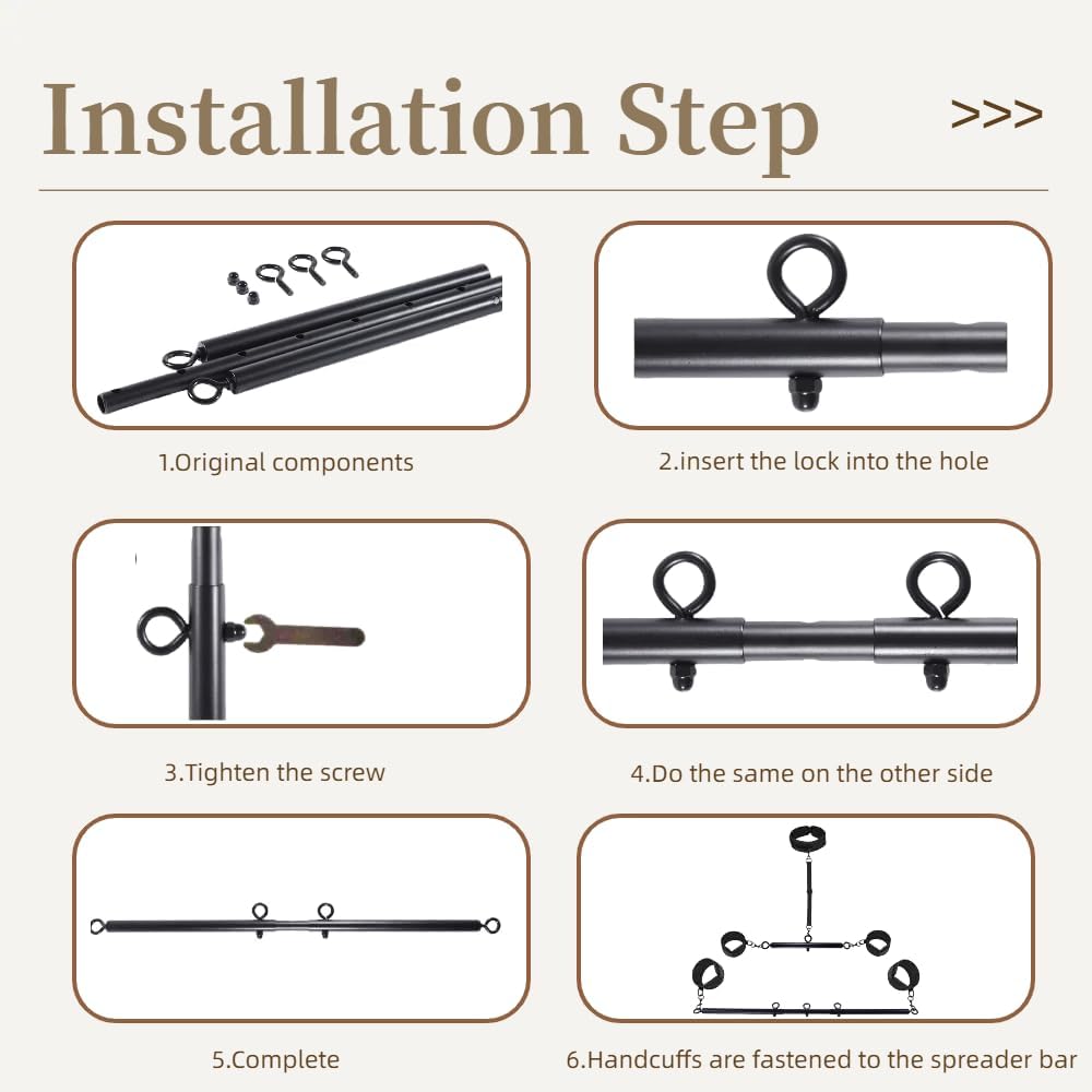 BoundFrame Adjustable BDSM Bar Restraint Kit - Vixen | Nova Network