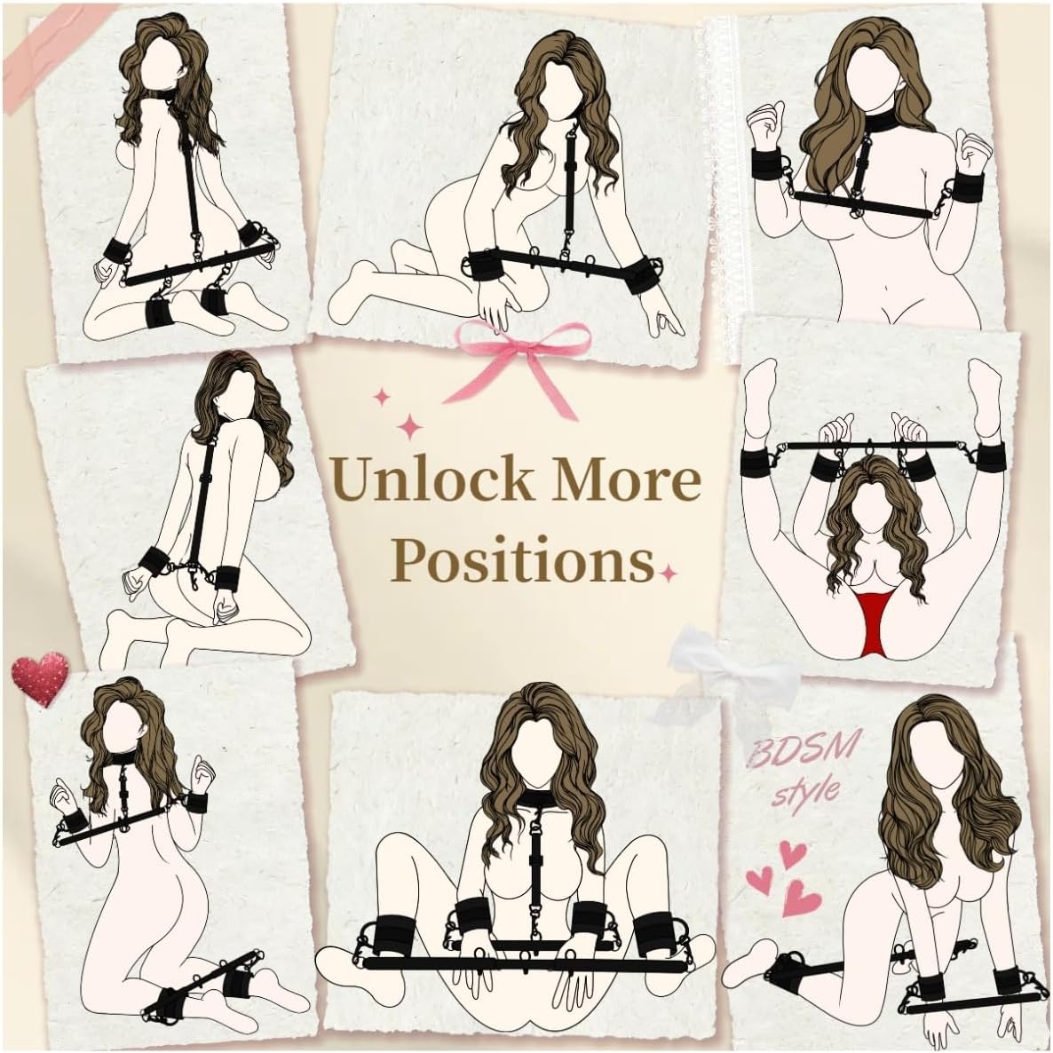 BoundFrame Adjustable BDSM Bar Restraint Kit - Vixen | Nova Network