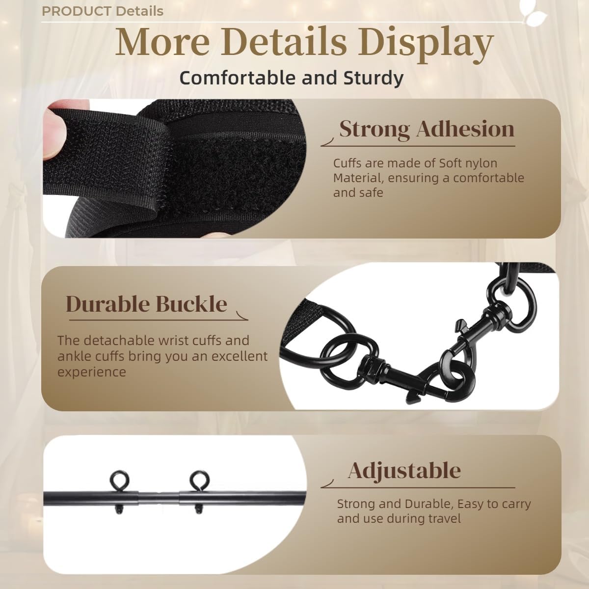 BoundFrame Adjustable BDSM Bar Restraint Kit - Vixen | Nova Network