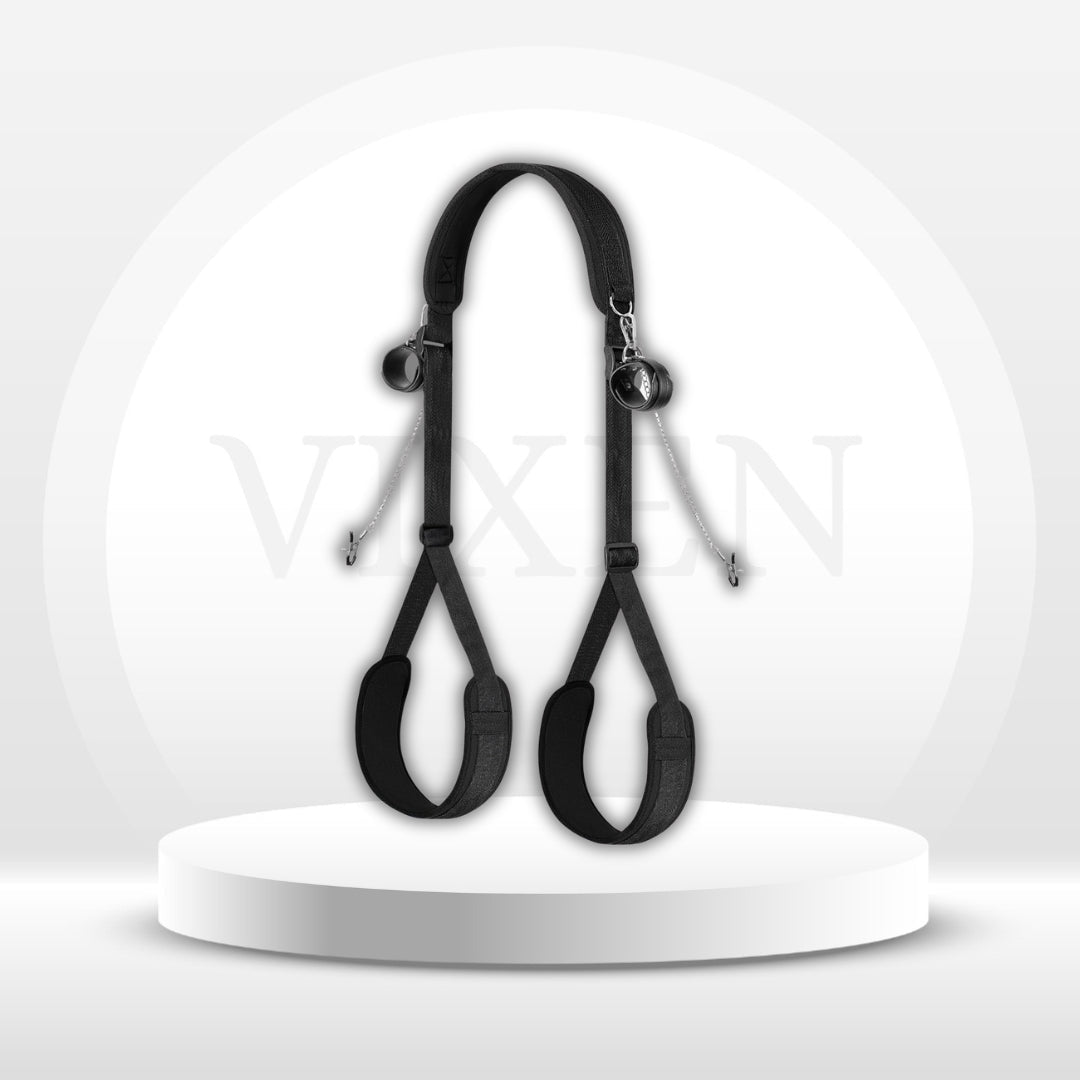 BoundSymphony BDSM Sling Kit – Adjustable Cuffs & Nipple Clamps - Vixen Adult Playroom
