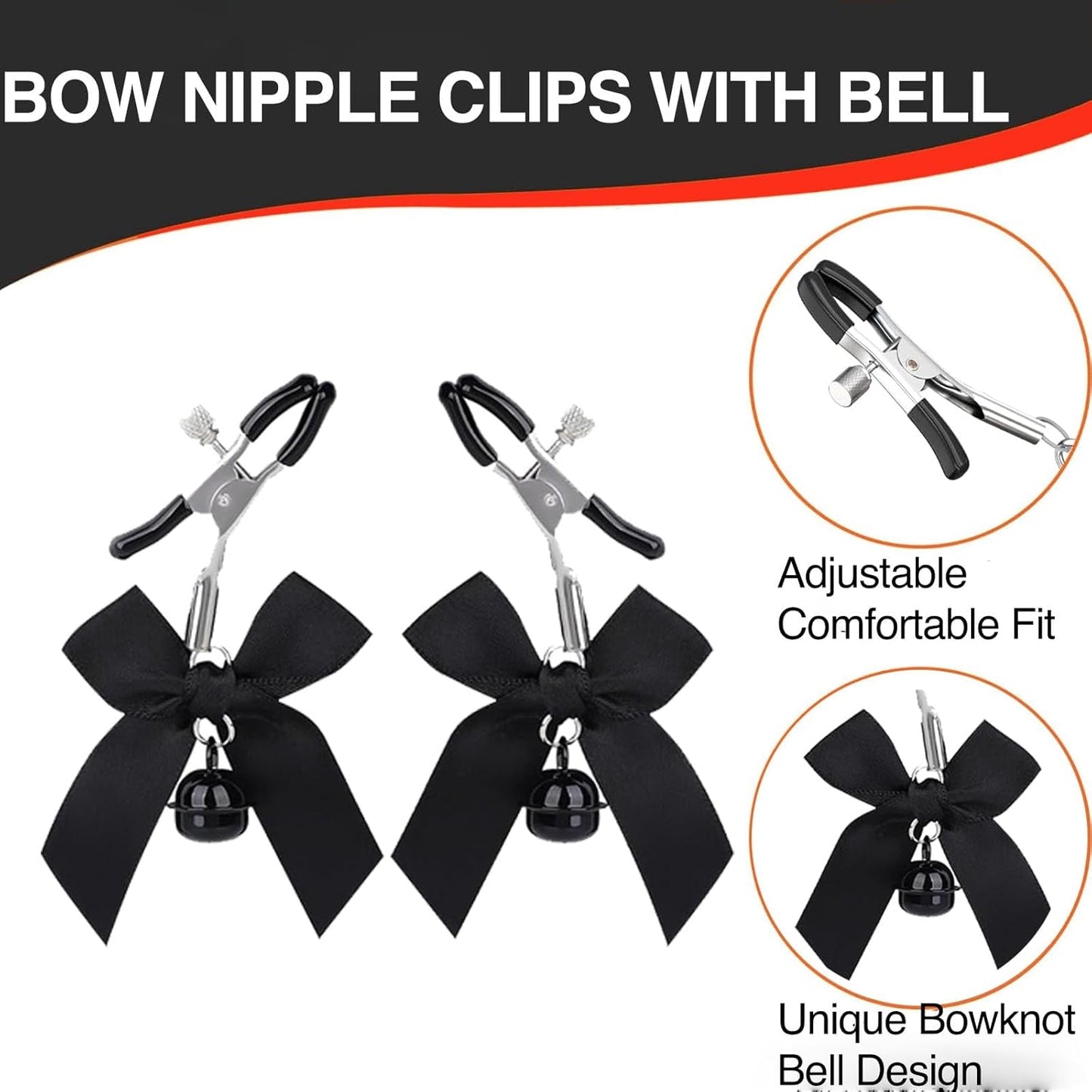 BowBelle BDSM Nipple Clamps Collar Set - Vixen | Nova Network