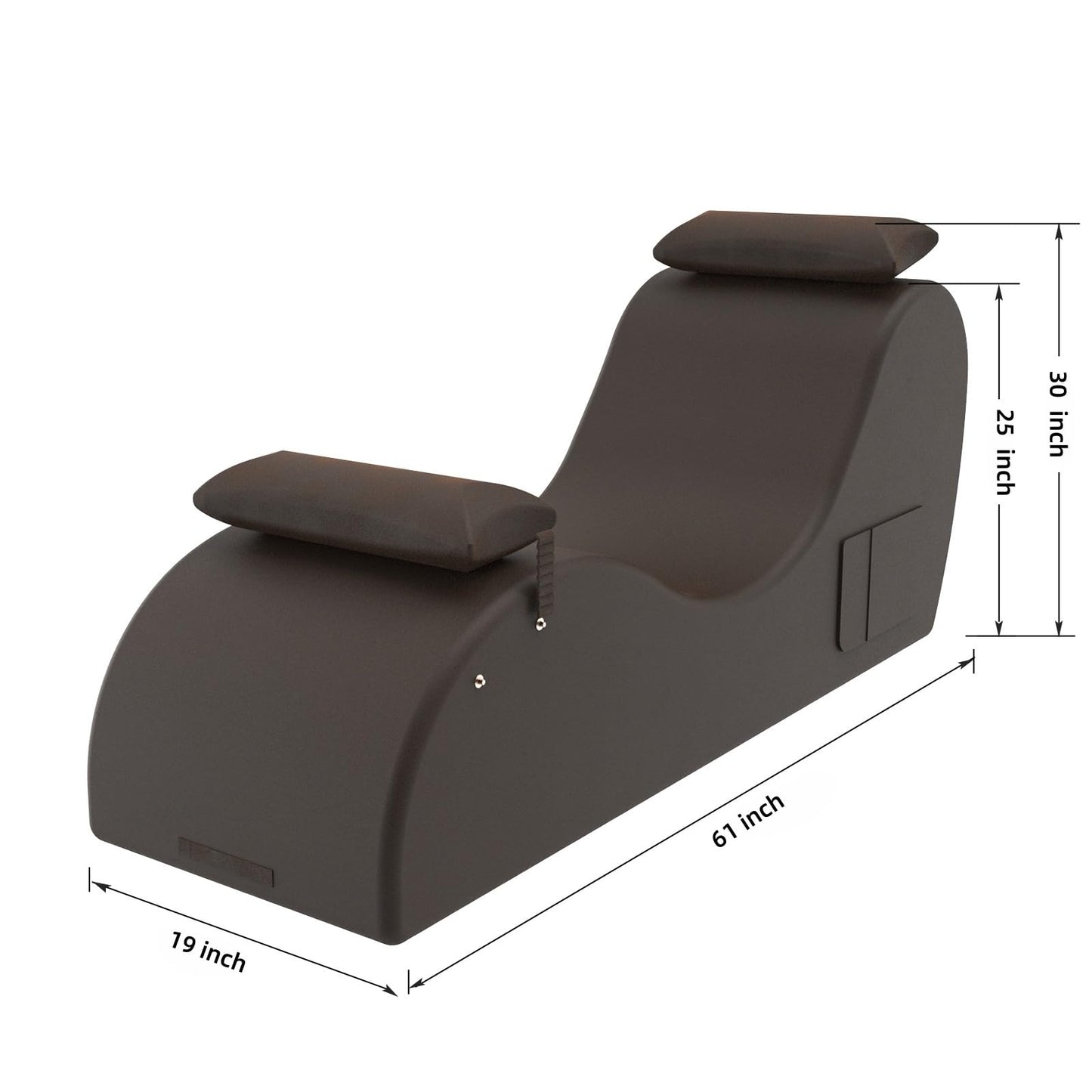 Brown Ergonomic Curved Premium Sex Chaise - Vixen | Nova Network