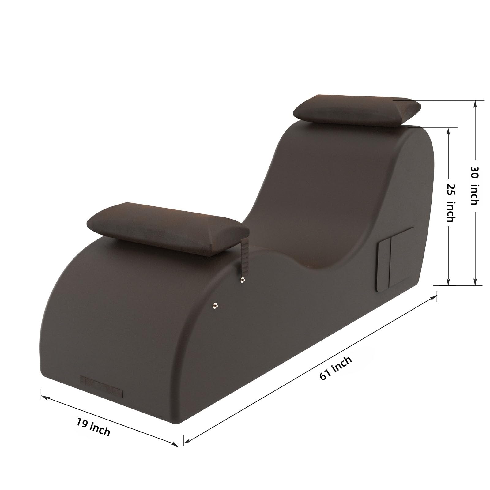 Brown Ergonomic Curved Premium Sex Chaise - Vixen | Nova Network
