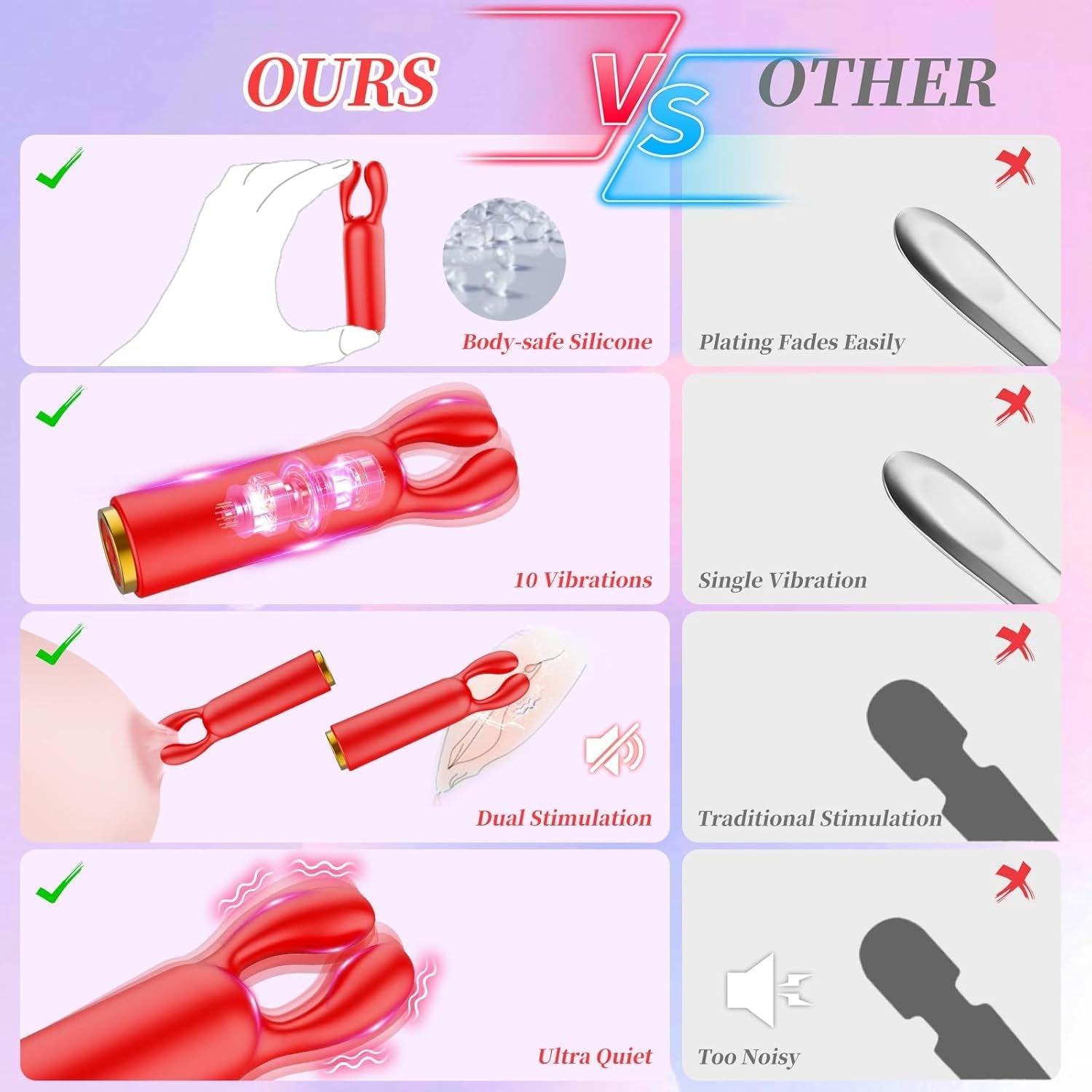 BunnyBliss Mini Vibe Bullet Vibrator - Vixen | Nova Network