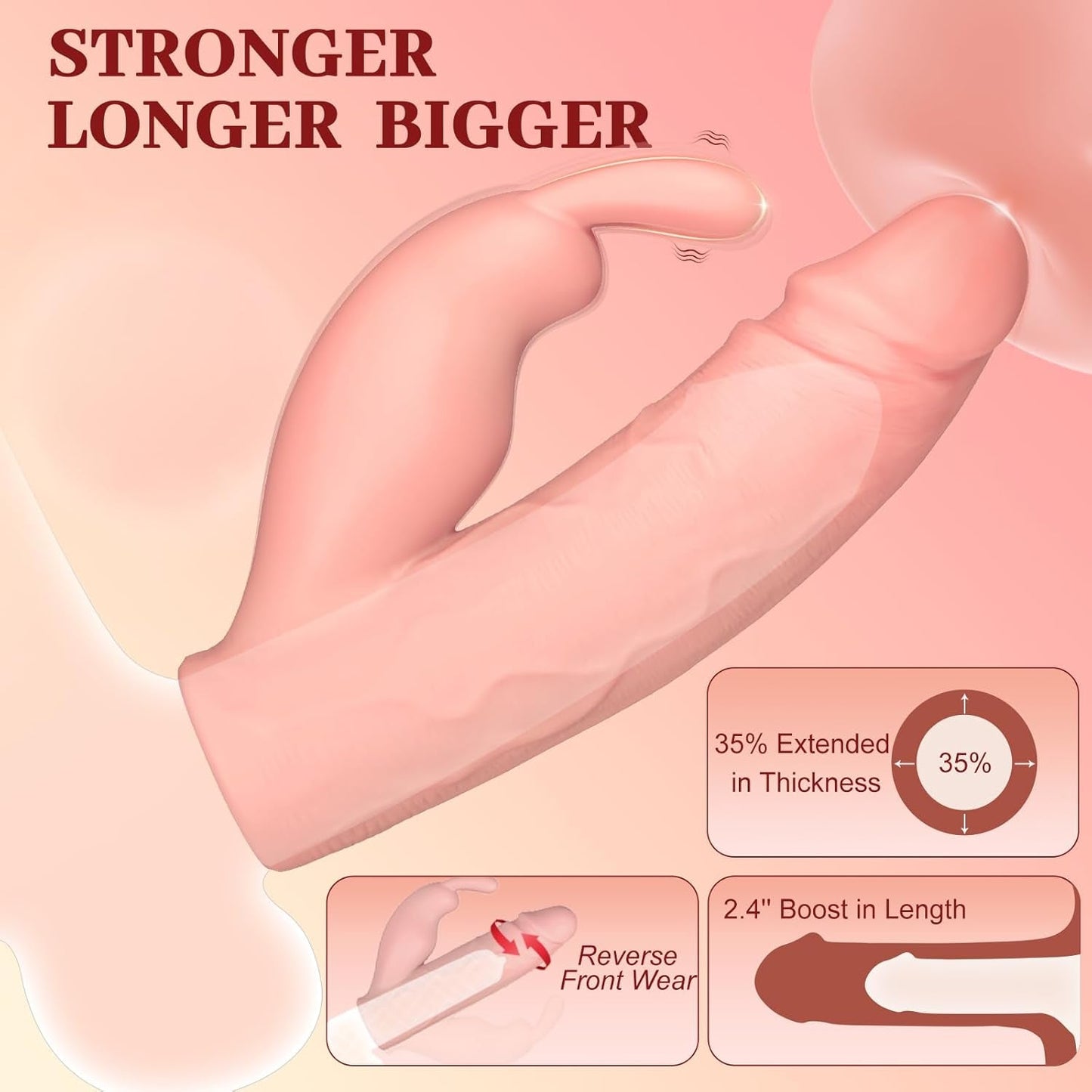 BunnyBoost Rabbit Vibrating Clit Stimulation Penis Sleeve - Vixen | Nova Network