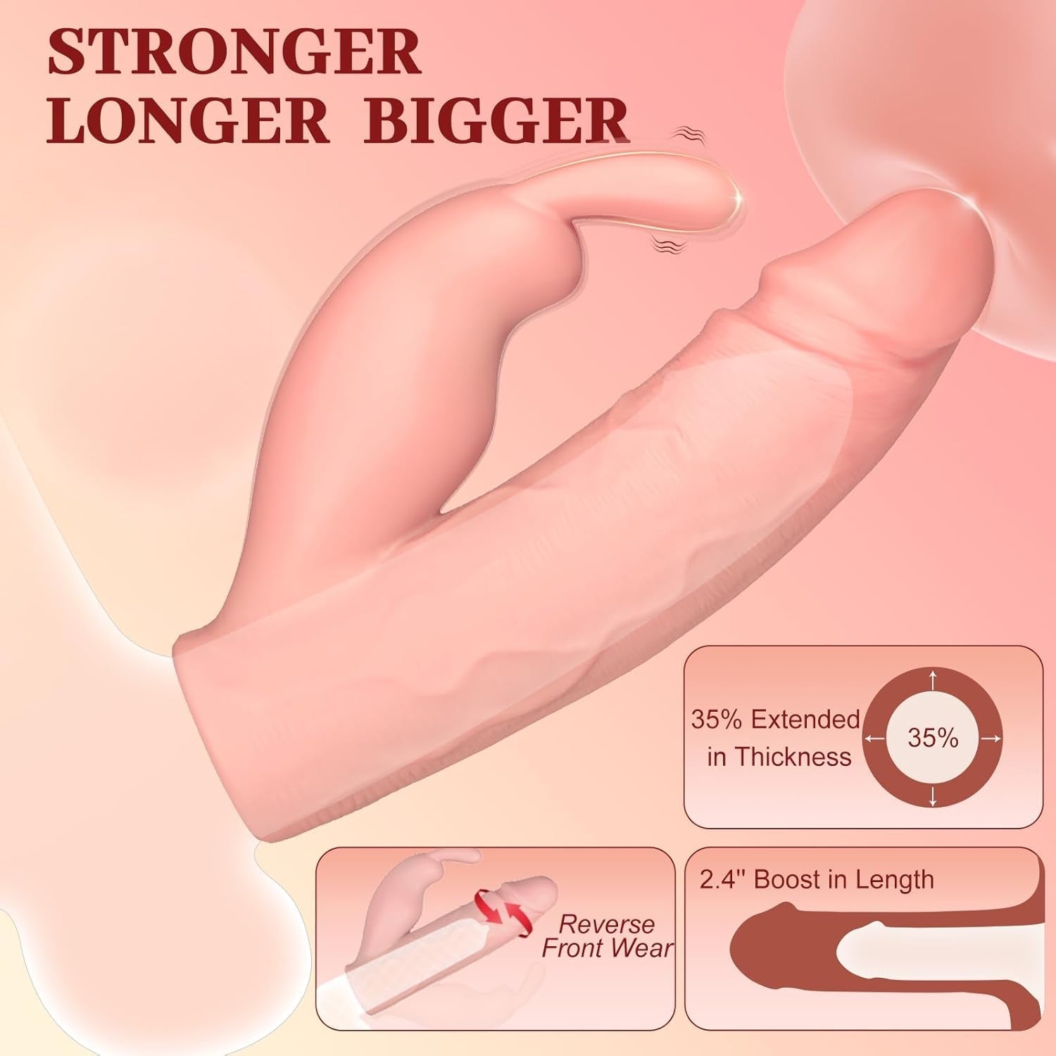 BunnyBoost Rabbit Vibrating Clit Stimulation Penis Sleeve - Vixen | Nova Network