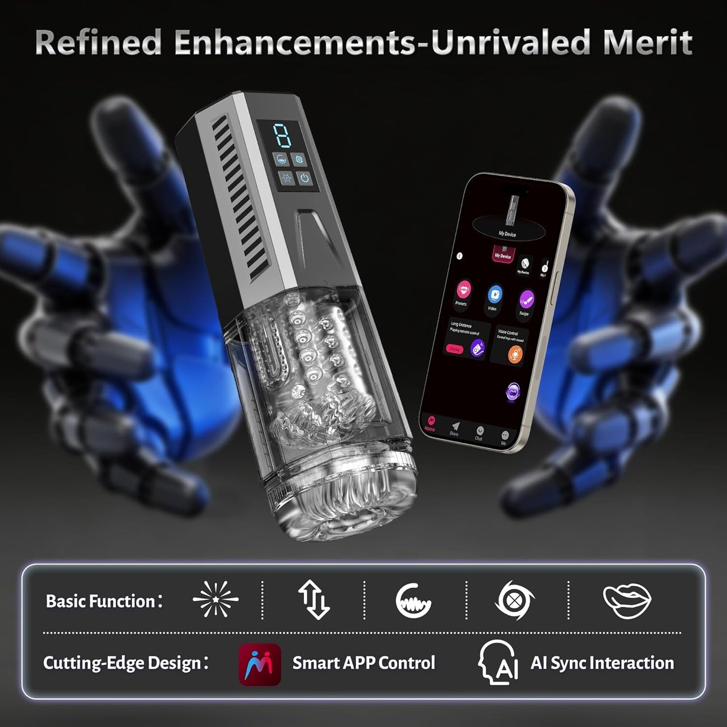 BurstMode Clear AI Interactive Masturbator - Vixen Adult Playroom