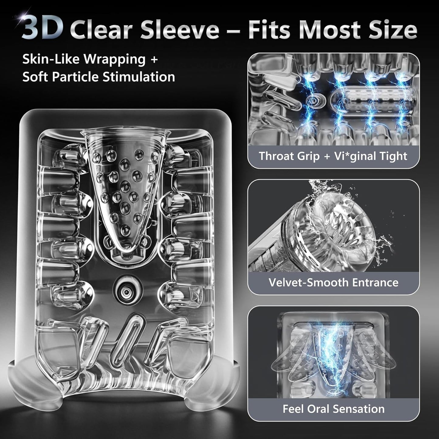 BurstMode Clear AI Interactive Masturbator - Vixen Adult Playroom