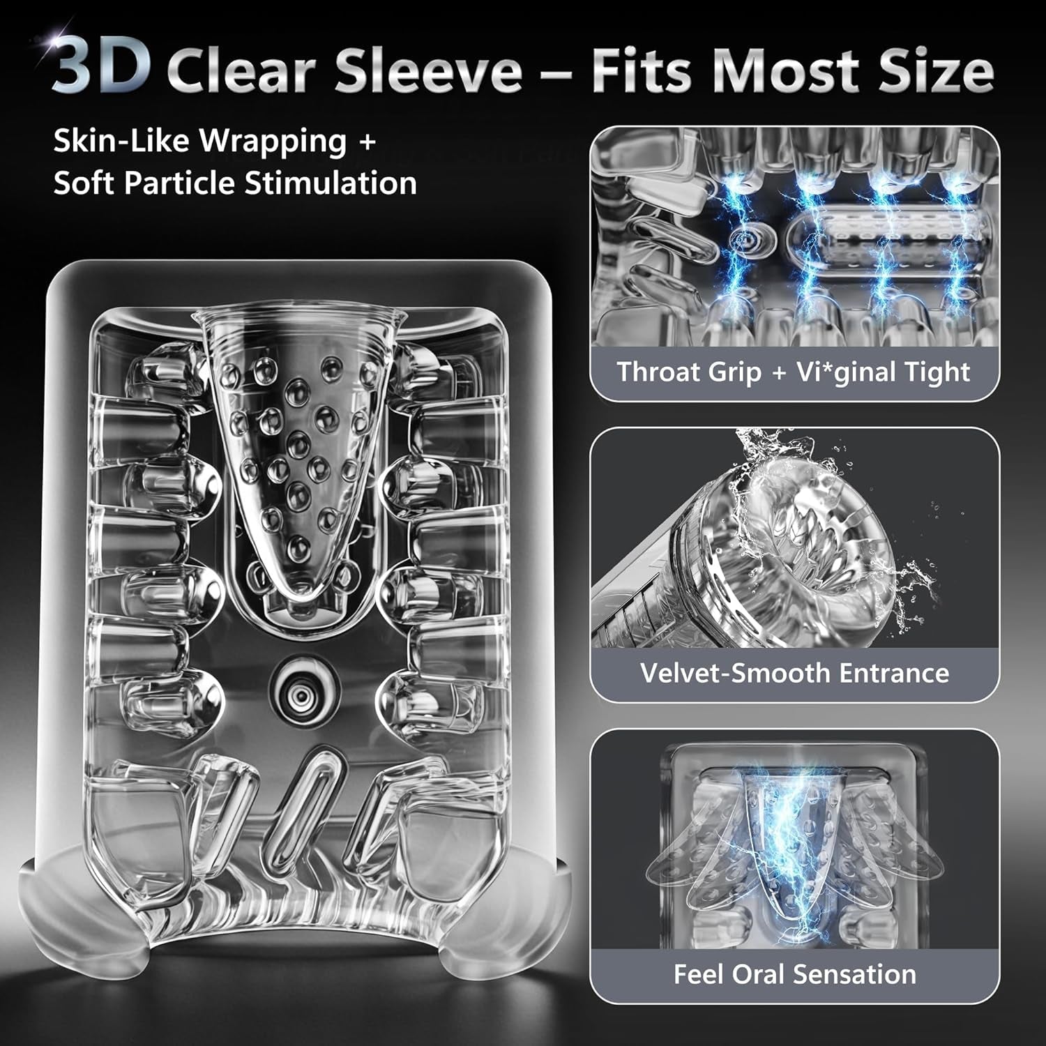 BurstMode Clear AI Interactive Masturbator - Vixen Adult Playroom