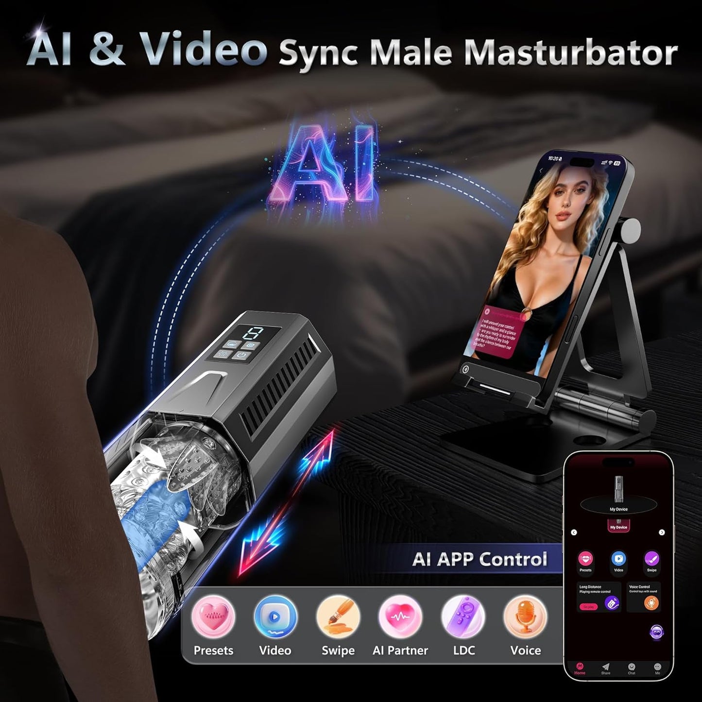 BurstMode Clear AI Interactive Masturbator - Vixen Adult Playroom