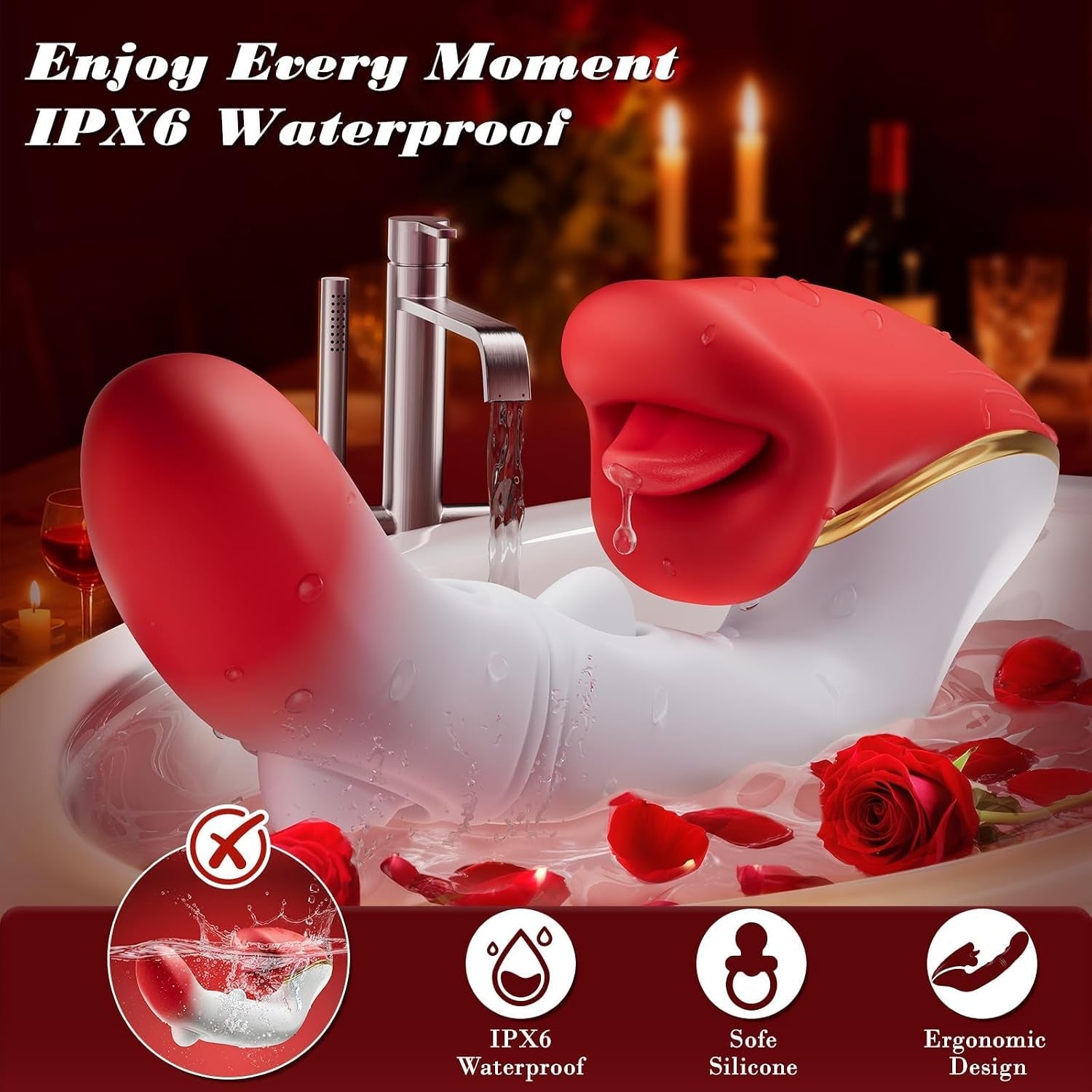 ButterflyKiss Rose Tongue Vibrator – Dual Flapping, Licking & Biting - Vixen Adult Playroom