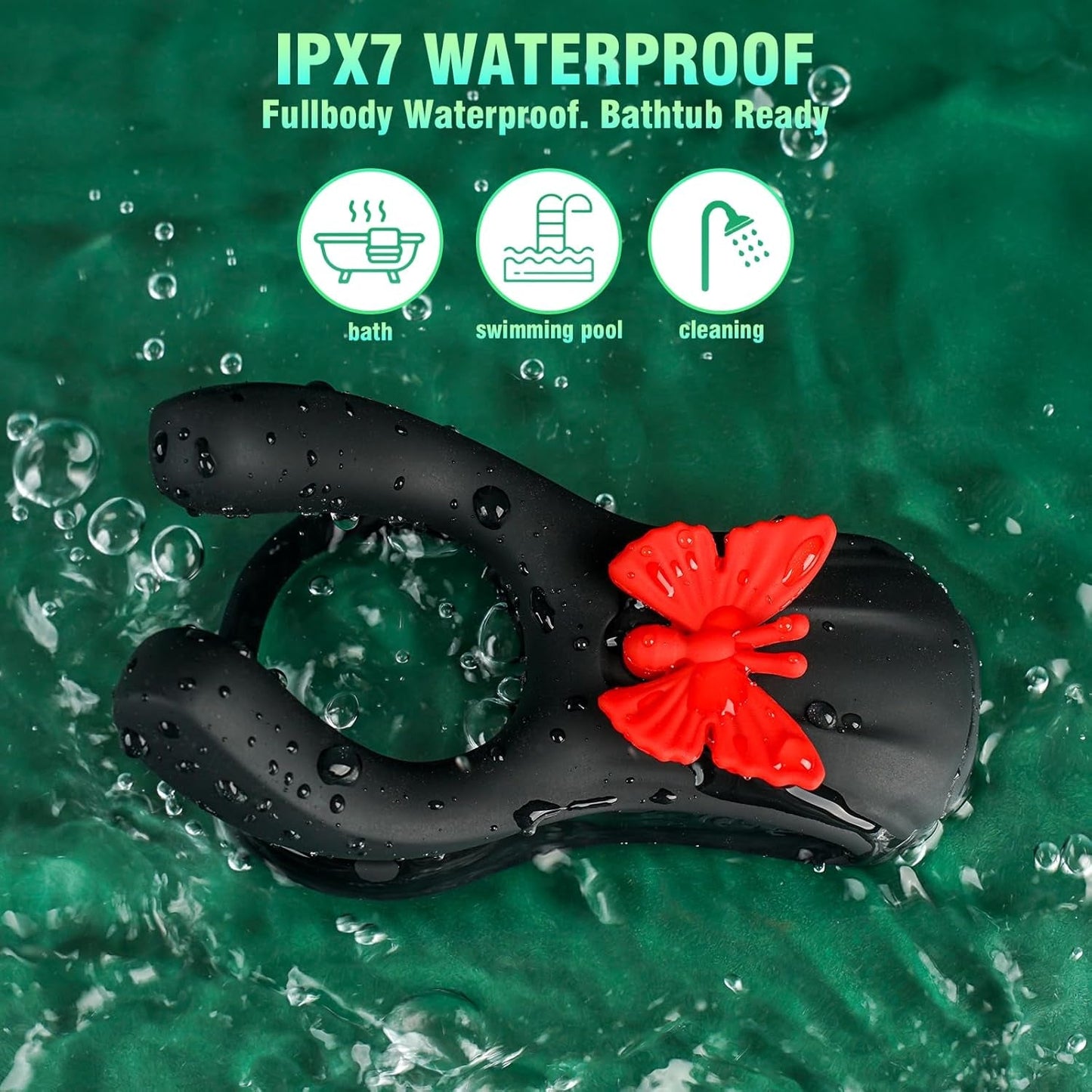 ButterflyRush Powerful Vibrating Couples Cock Ring - Vixen | Nova Network