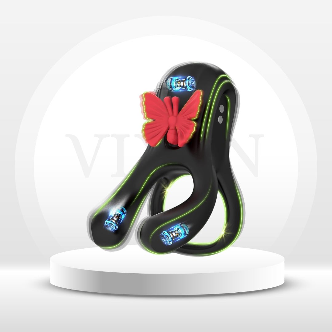 ButterflyRush Powerful Vibrating Couples Cock Ring - Vixen | Nova Network