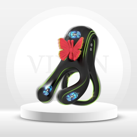 ButterflyRush Powerful Vibrating Couples Cock Ring - Vixen | Nova Network
