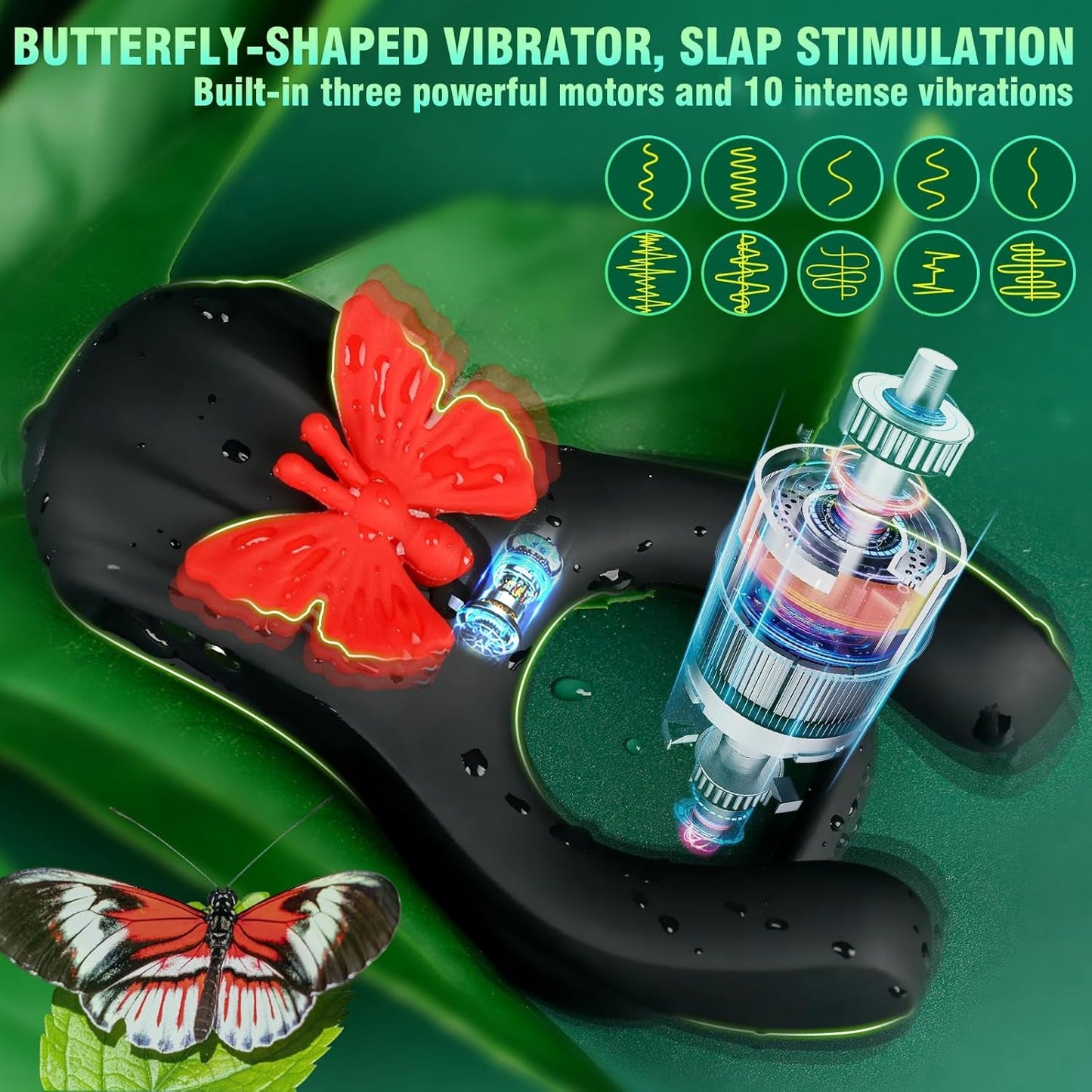 ButterflyRush Powerful Vibrating Couples Cock Ring - Vixen | Nova Network