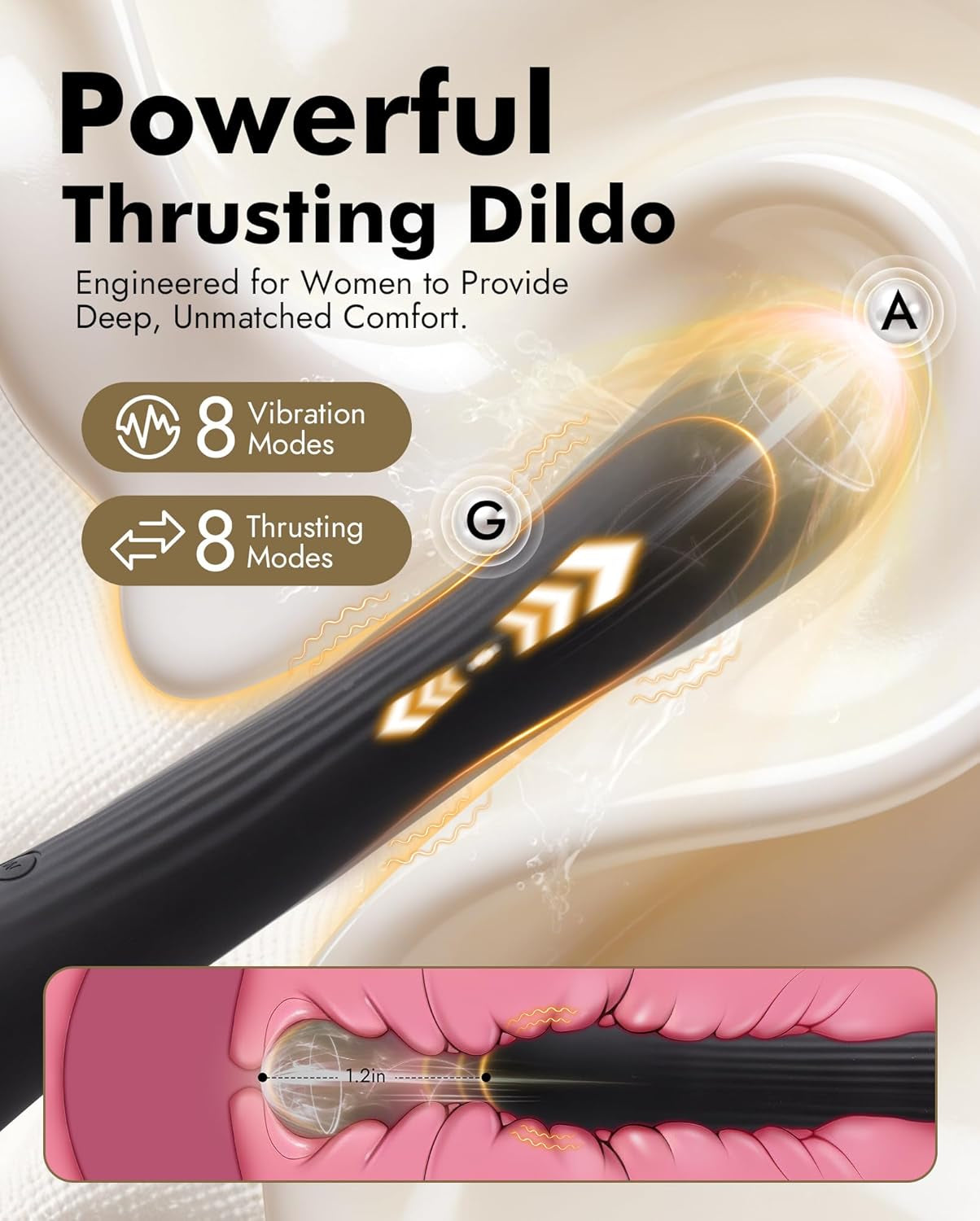 DuoThrust App Control Thrusting Wand Dildo Vibrator
