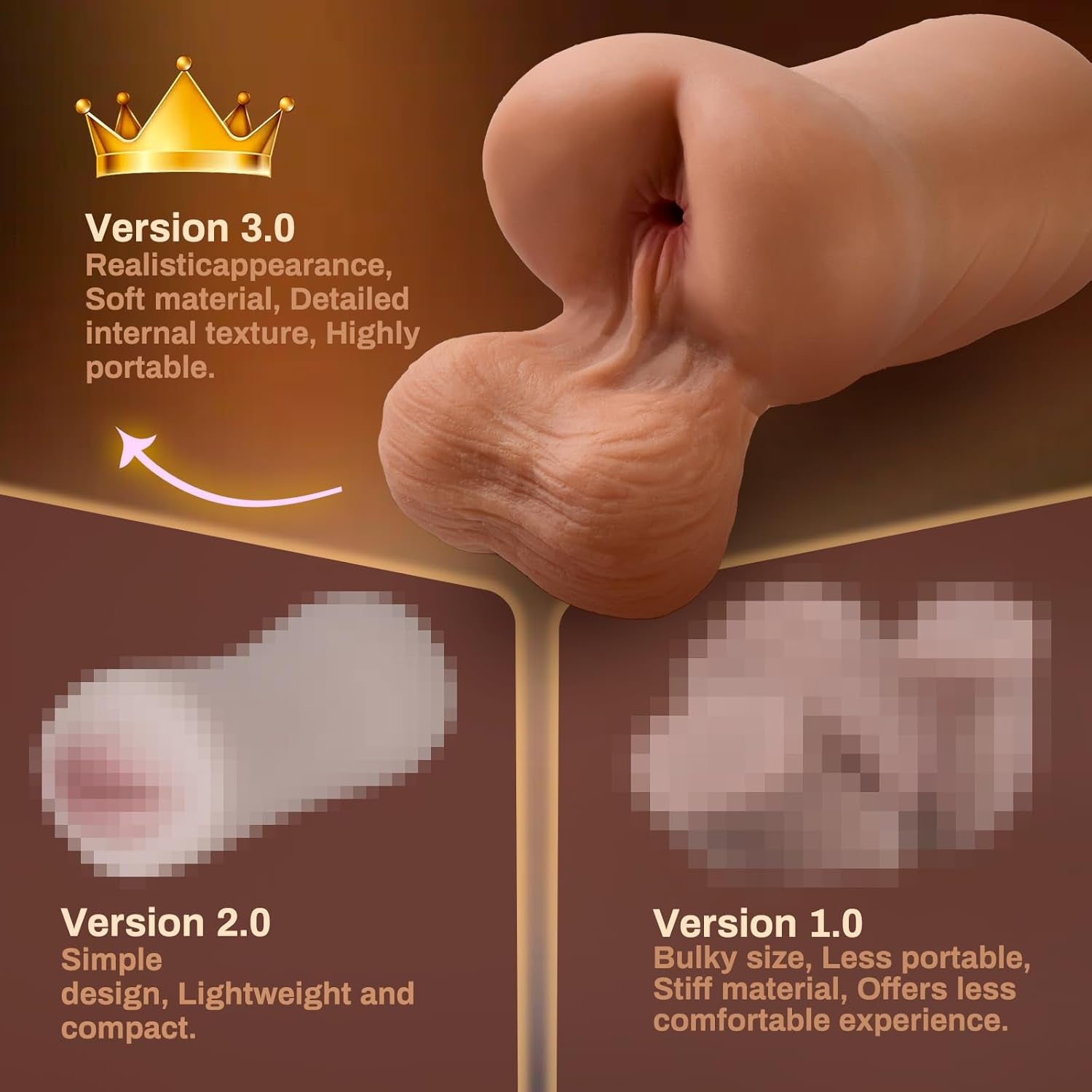 RidgeCore Anal Male Stroker with Testicles