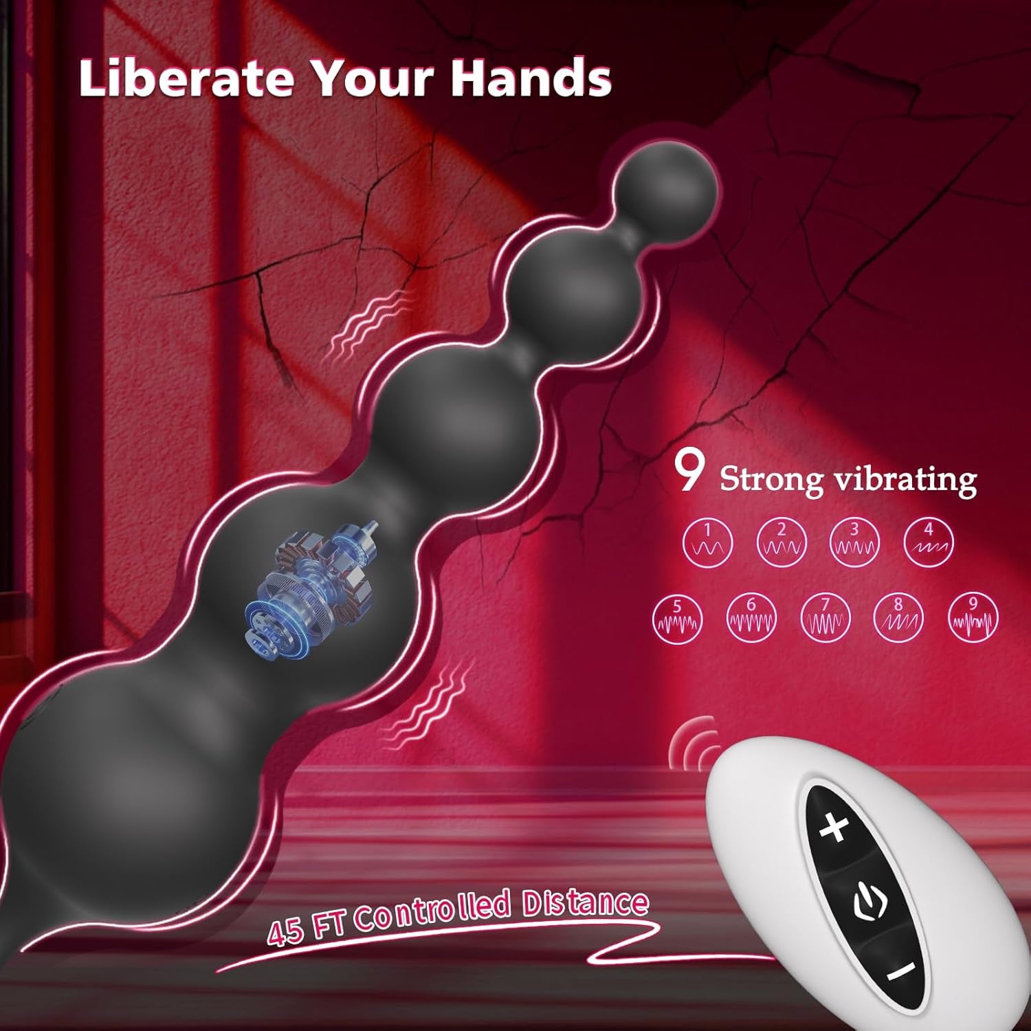 CascadeBeads Double Cock Ring Prostate Massager