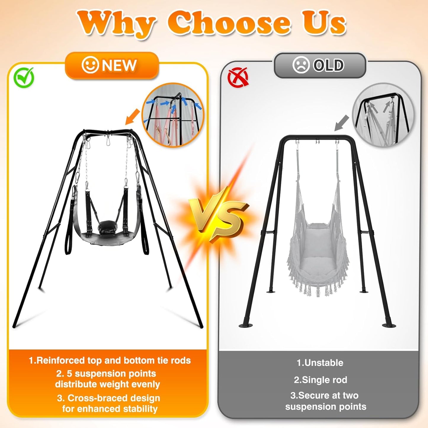 FreeStand Heavy-Duty Sex Swing Stand & Swing Set