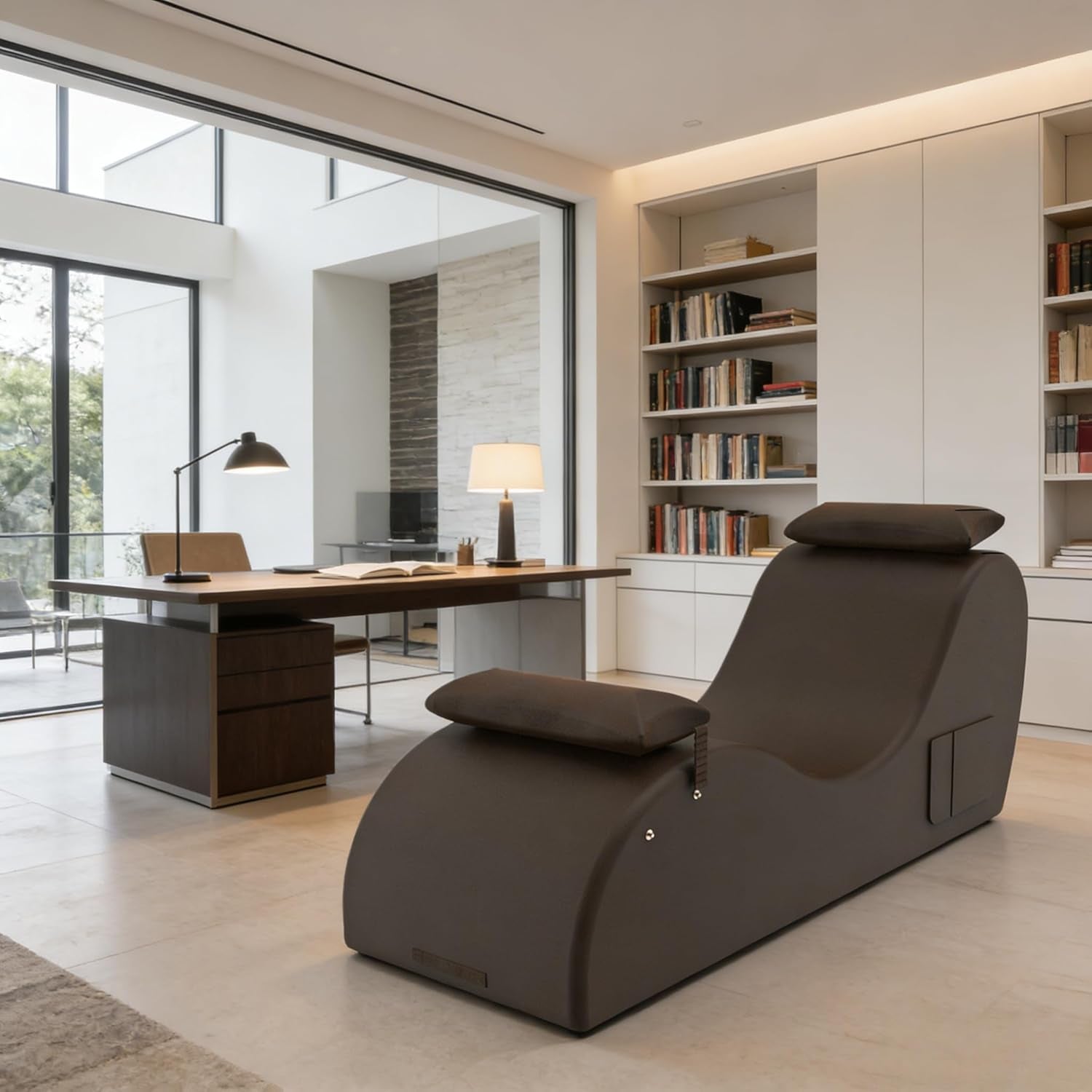 BronzeArc Brown Sex Chaise Lounge Chair