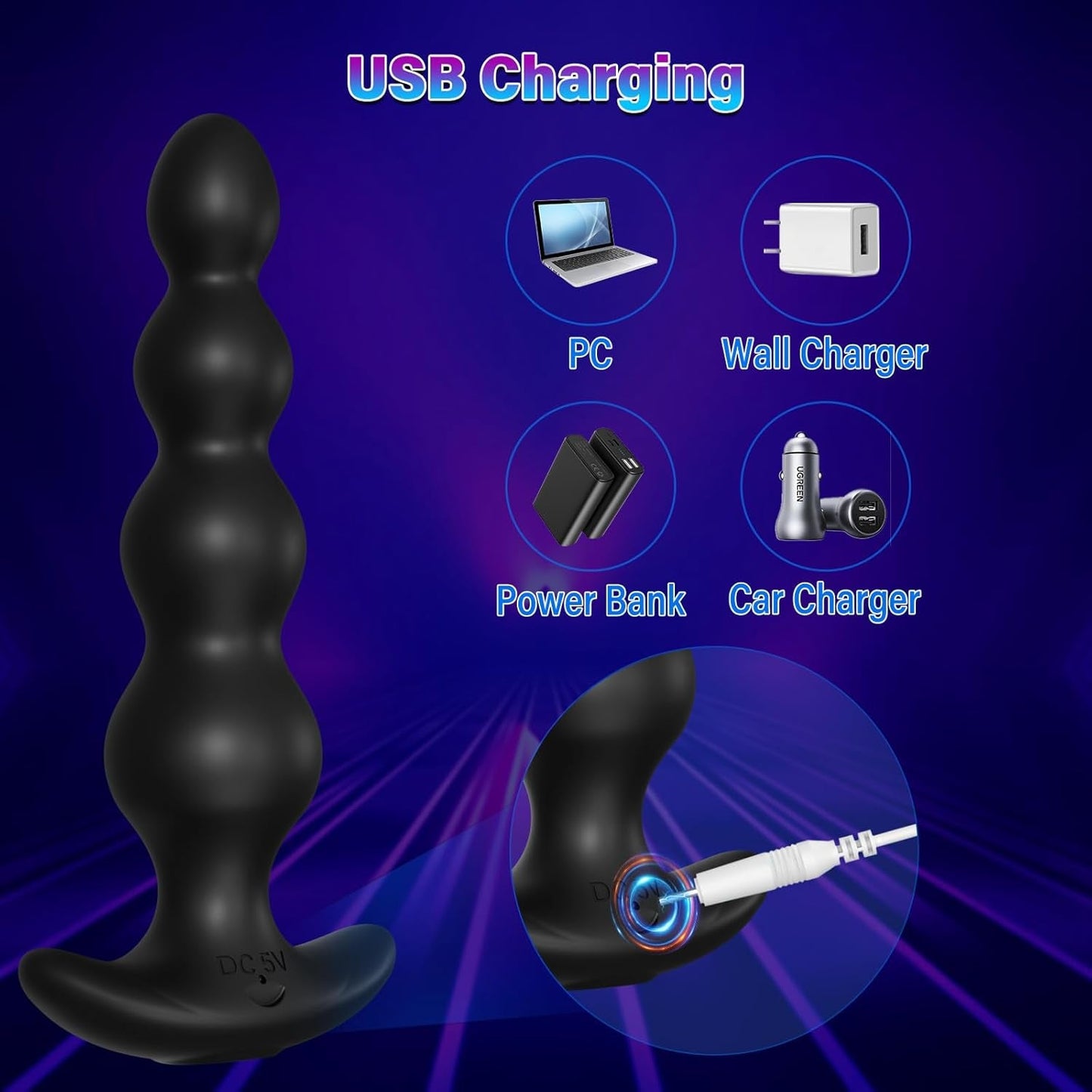 CascadePulse App-Control Vibrating Anal Beads | 9 Modes - Vixen | Nova Network