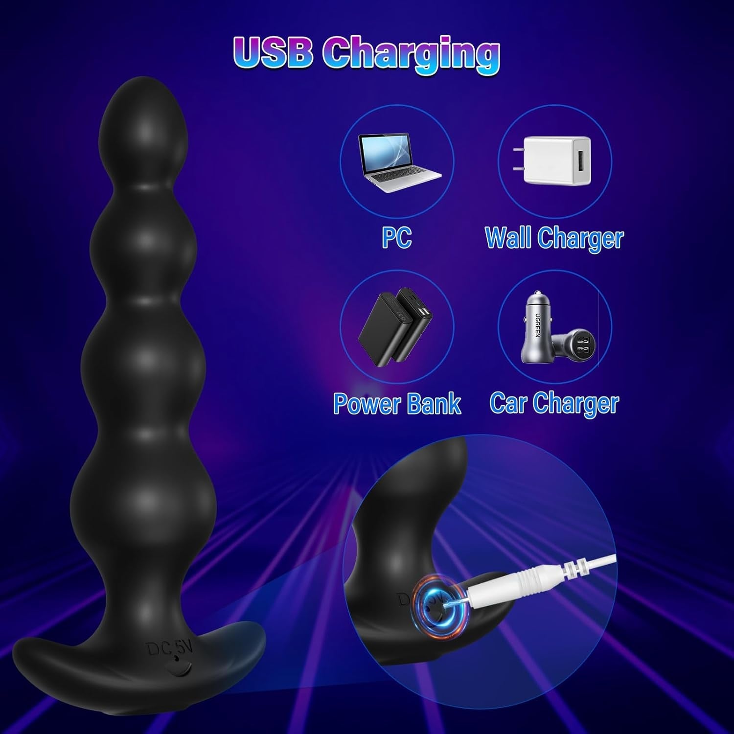 CascadePulse App-Control Vibrating Anal Beads | 9 Modes - Vixen | Nova Network