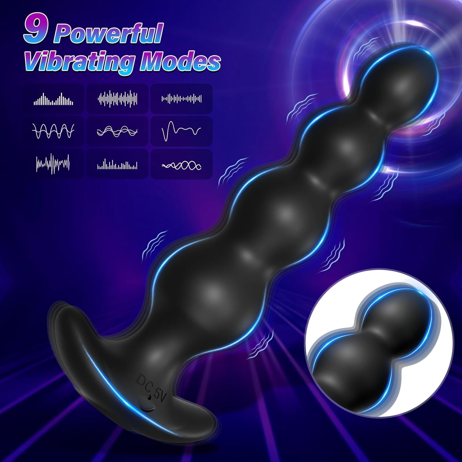 CascadePulse App-Control Vibrating Anal Beads | 9 Modes - Vixen | Nova Network