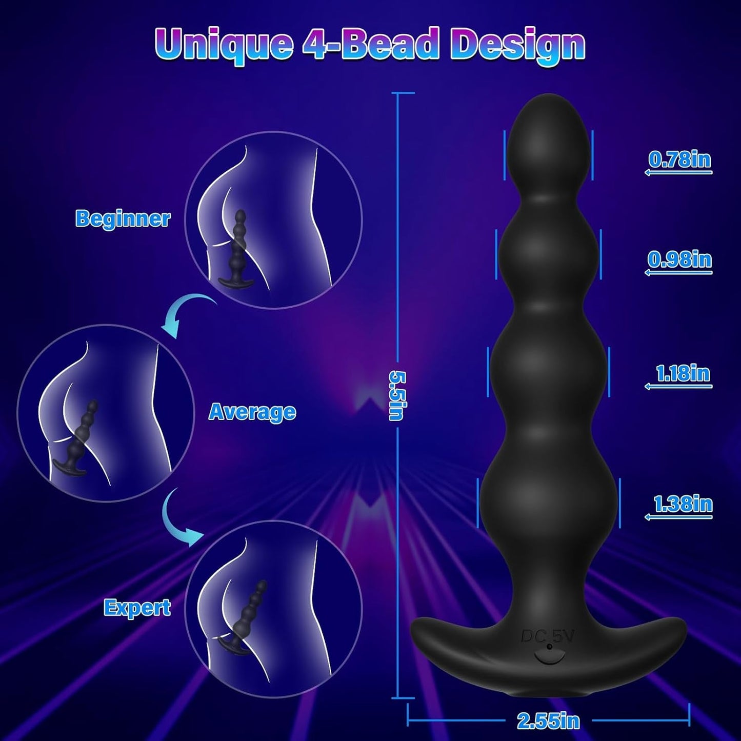 CascadePulse App-Control Vibrating Anal Beads | 9 Modes - Vixen | Nova Network