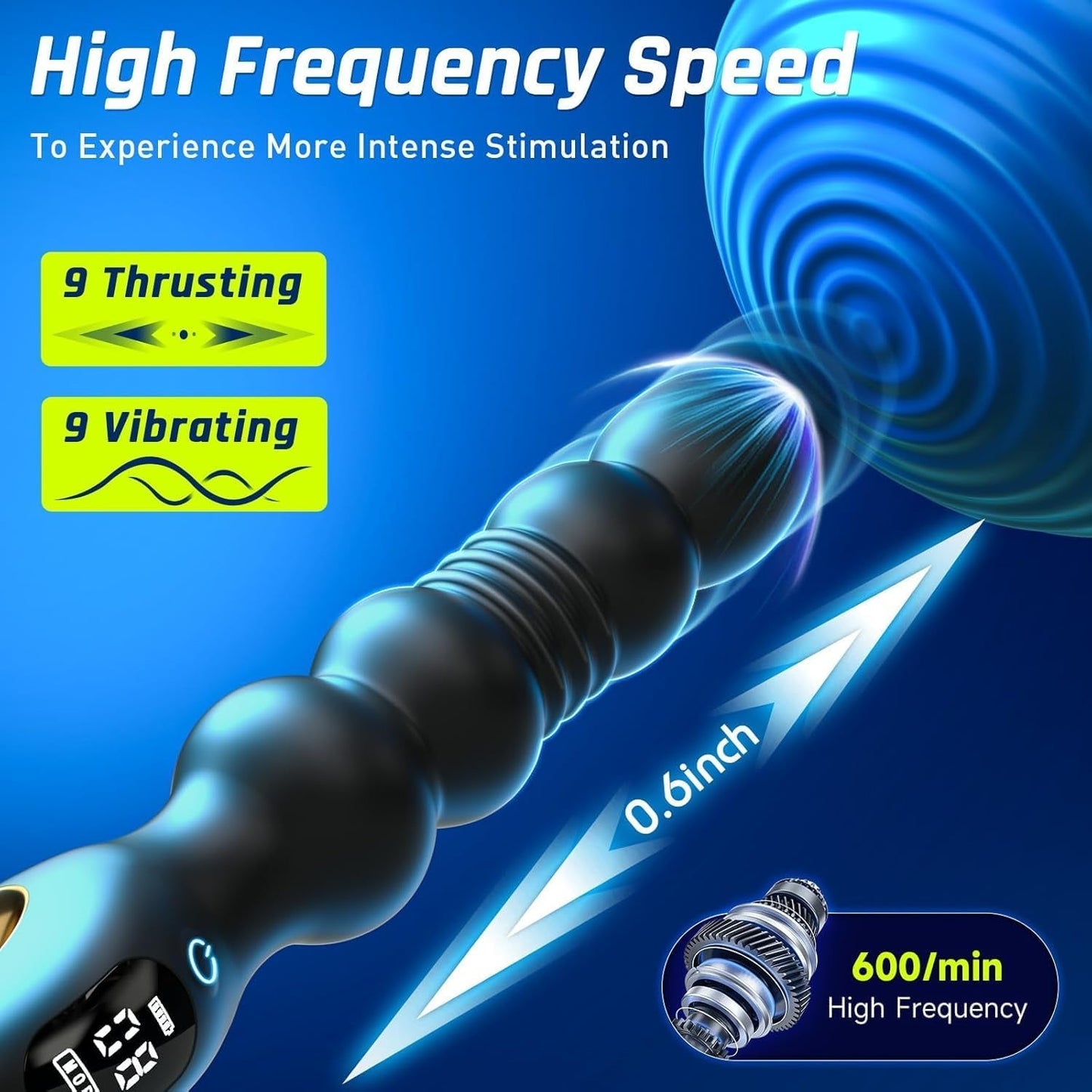 CascadePulseAnal Beads Prostate Massager Thrusting 7+7 Modes - Vixen | Nova Network