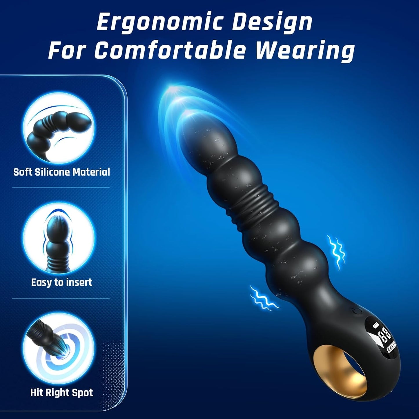 CascadePulseAnal Beads Prostate Massager Thrusting 7+7 Modes - Vixen | Nova Network