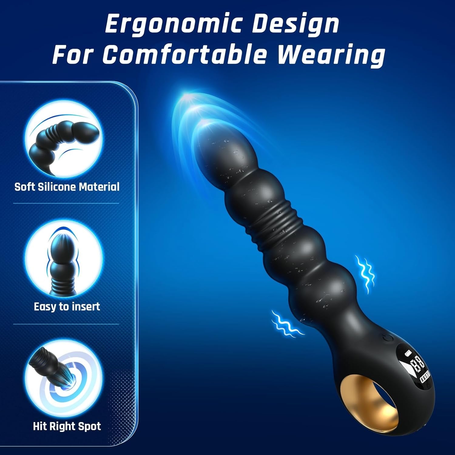 CascadePulseAnal Beads Prostate Massager Thrusting 7+7 Modes - Vixen | Nova Network