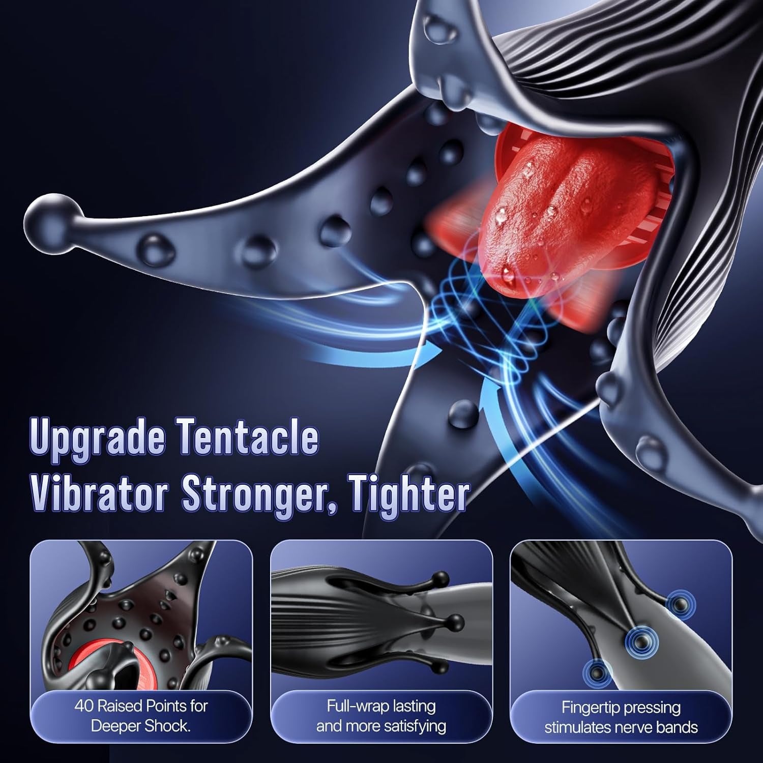 TendraBloom Male Penis Vibrator with Licking Modes