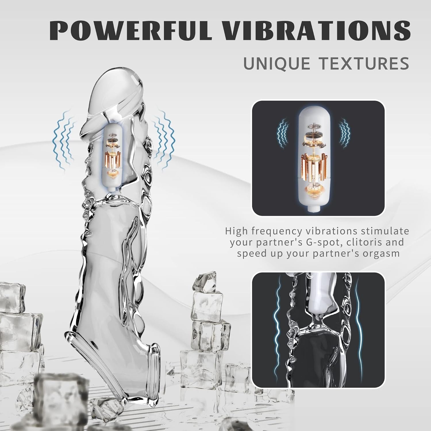 ClearCharge Vibrating Penis Sleeve Extender - Vixen | Nova Network