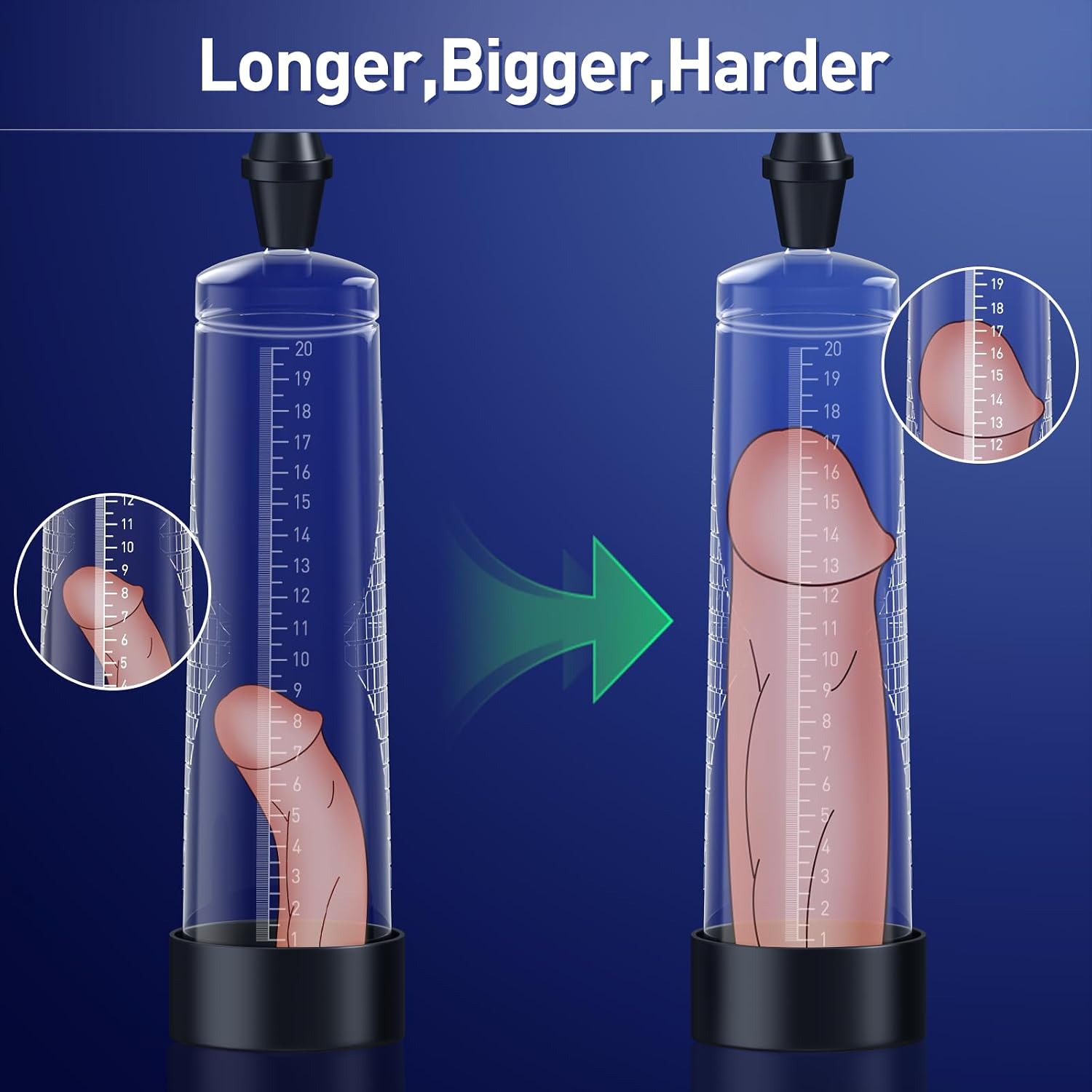 ClearVault Manual Penis Pump | Graduated Tube + Stroker - Vixen Adult Playroom